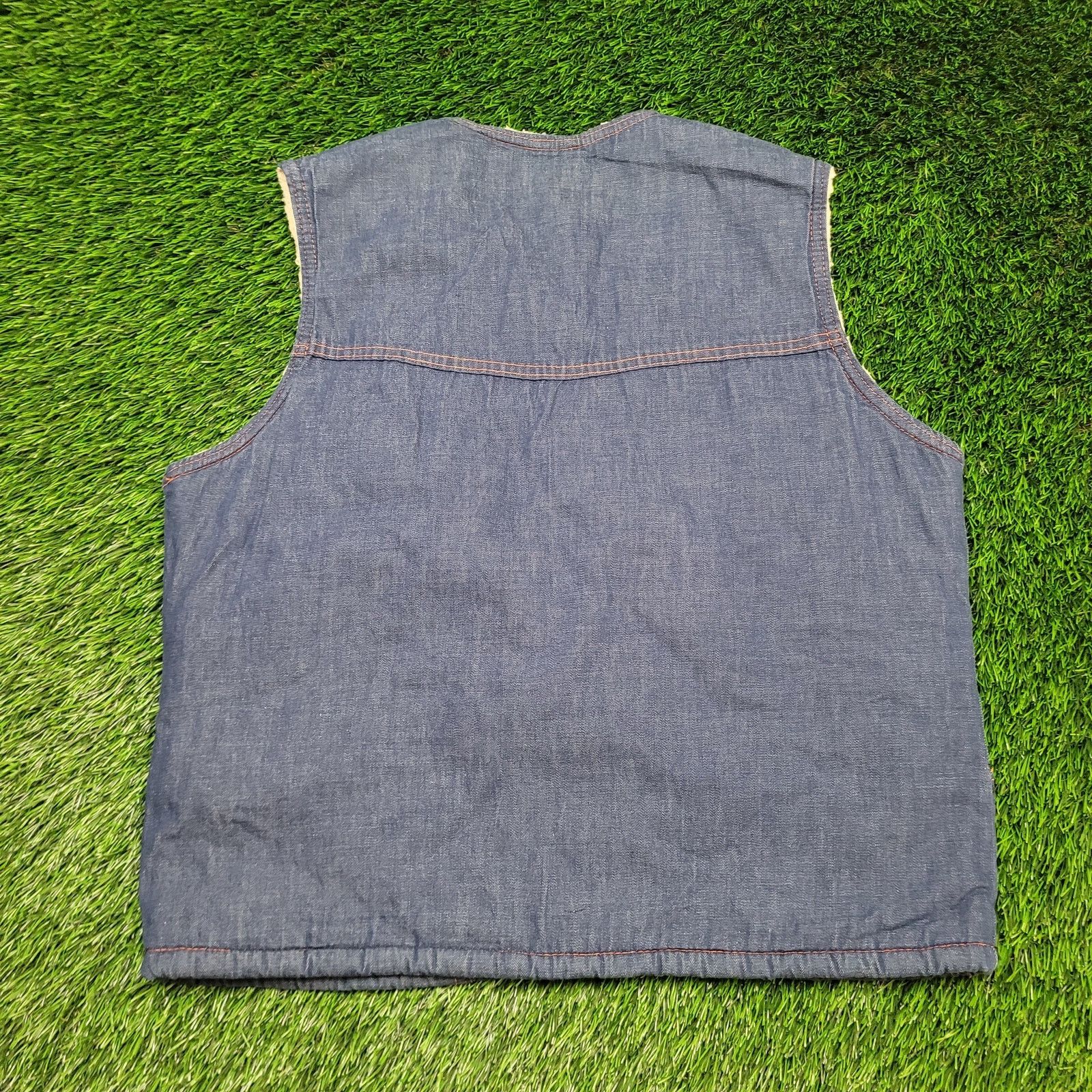 Vintage VTG 70s Fleetwood Denim Vest M Sherpa Lined USA Made Size US M / EU 48-50 / 2 - 4 Thumbnail