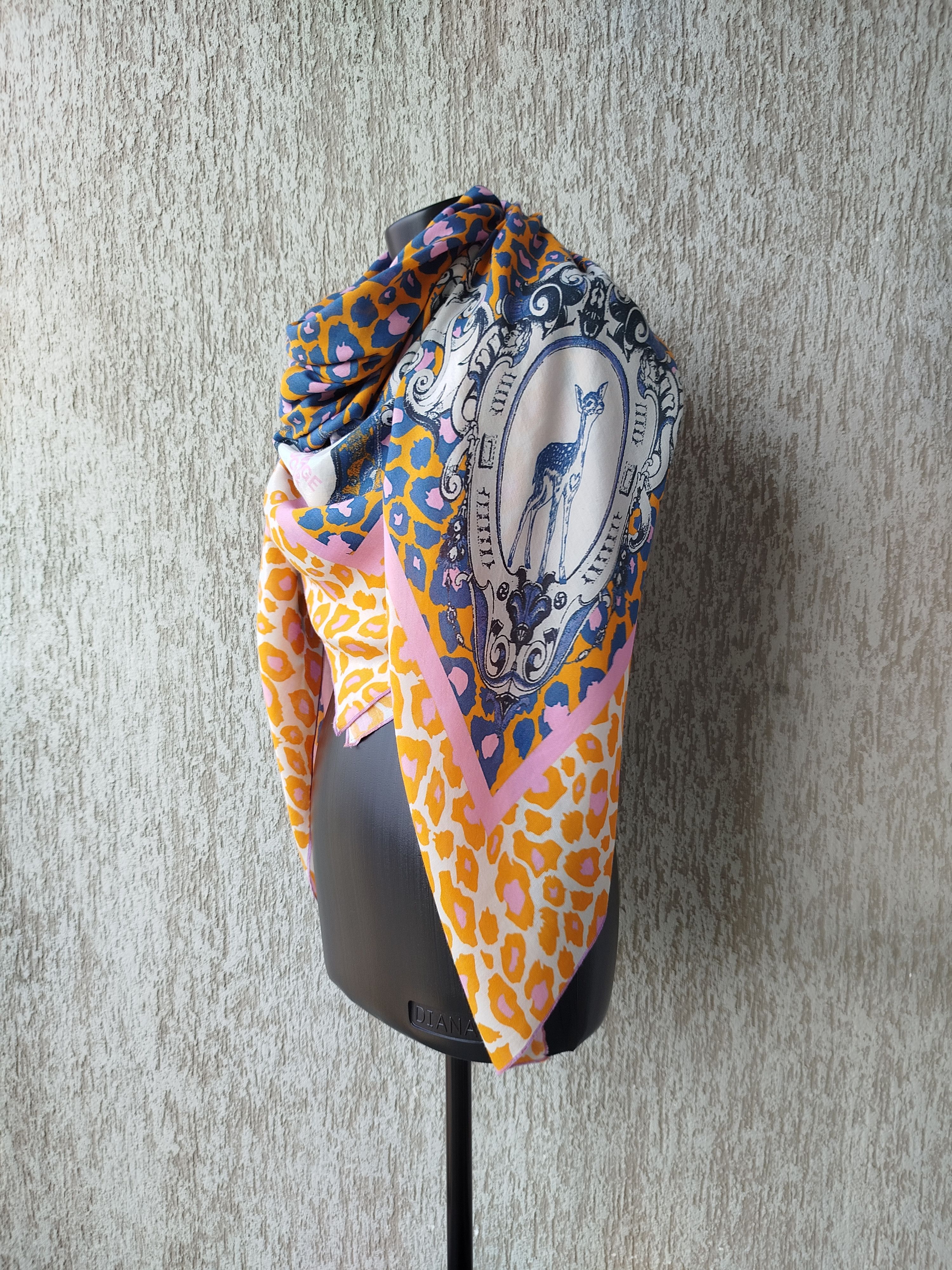 George Gina & Lucy Scarf Pareo Square Extra Large Animal Print Viscose Size ONE SIZE - 3 Thumbnail