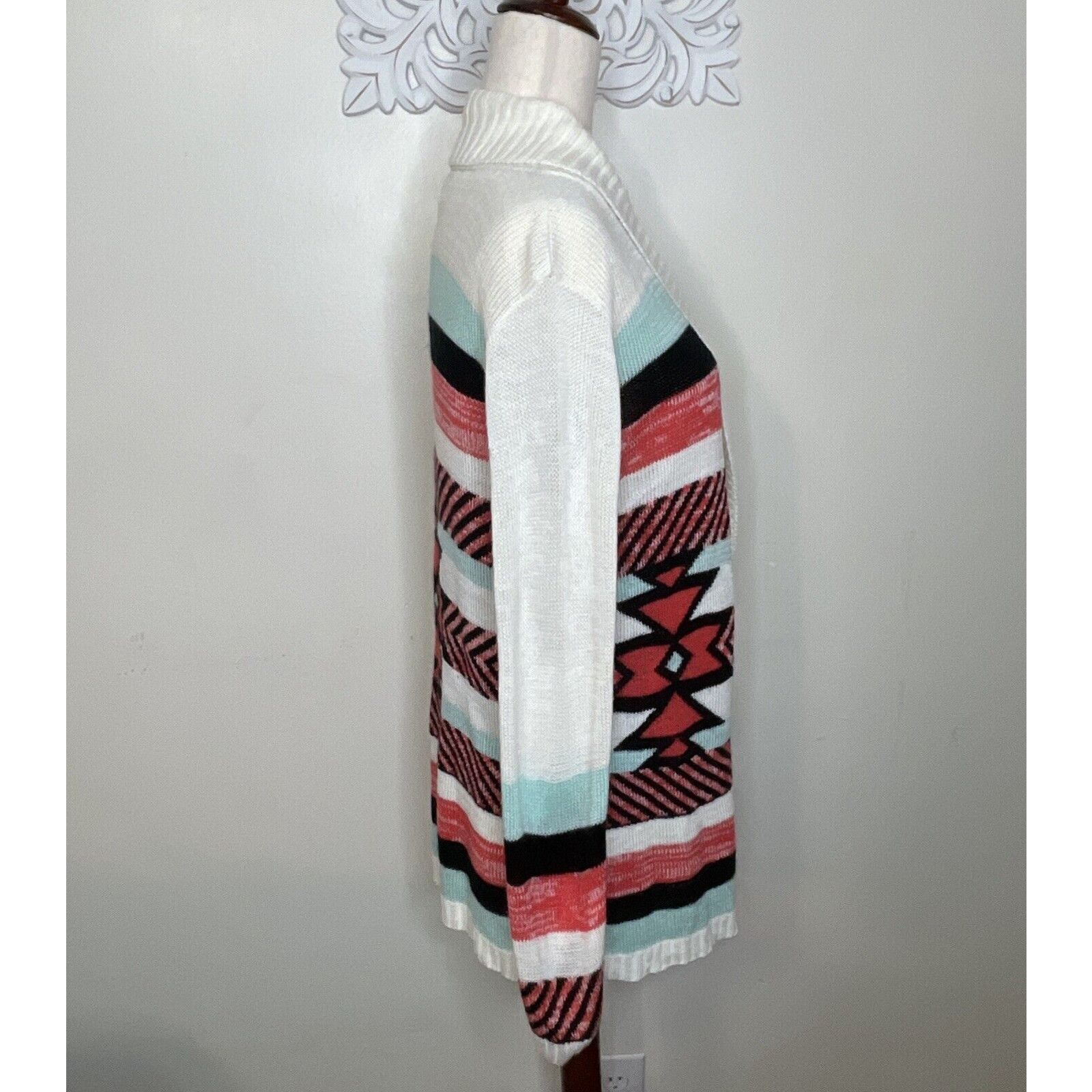 Other DEMANDING by Say What size M Cardigan Sweater Aztec Print Size M / US 6-8 / IT 42-44 - 6 Thumbnail