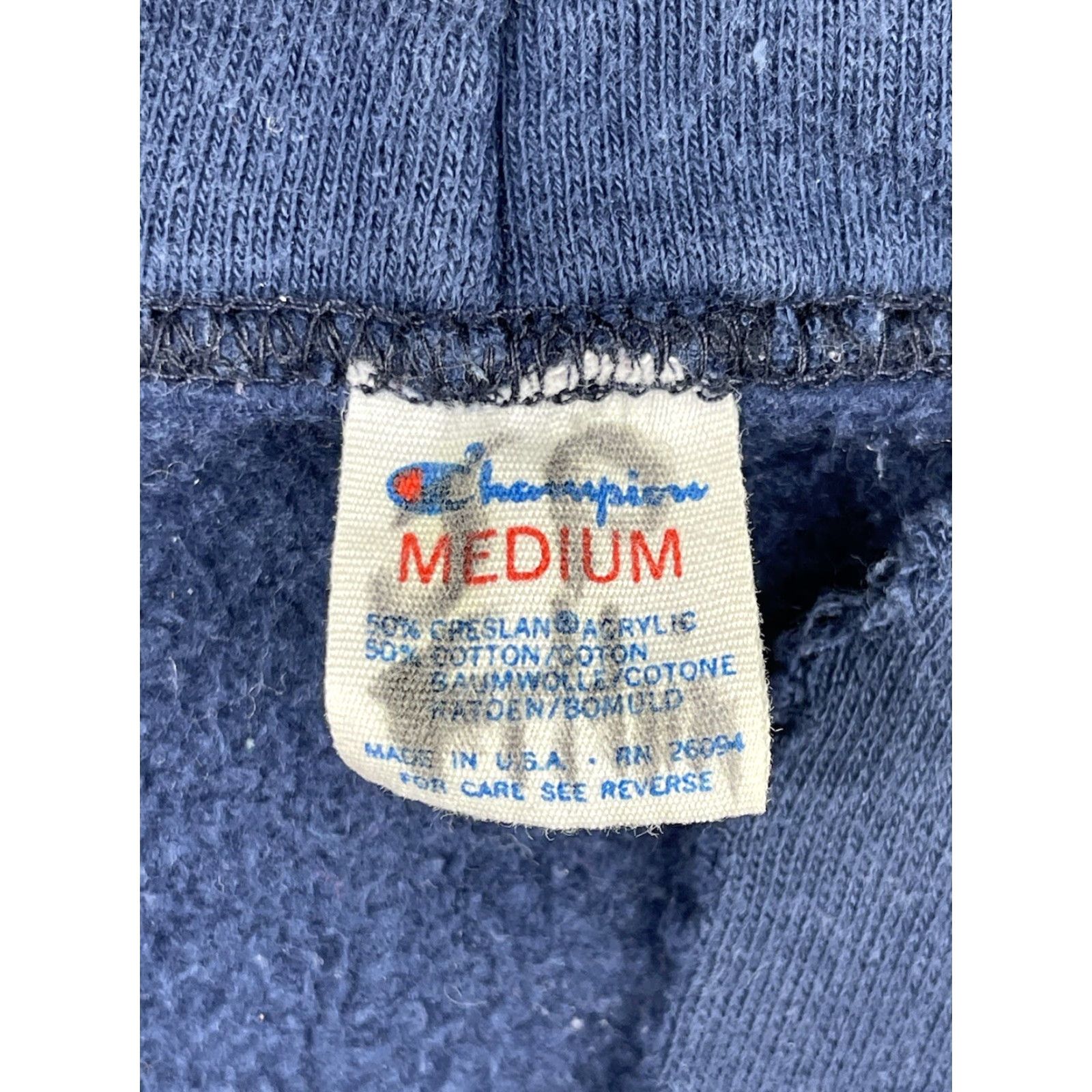 Champion VINTAGE Champion Hoodie Utah State University M Blue 80s Collegiate Pullover Mens Size US M / EU 48-50 / 2 - 2 Thumbnail
