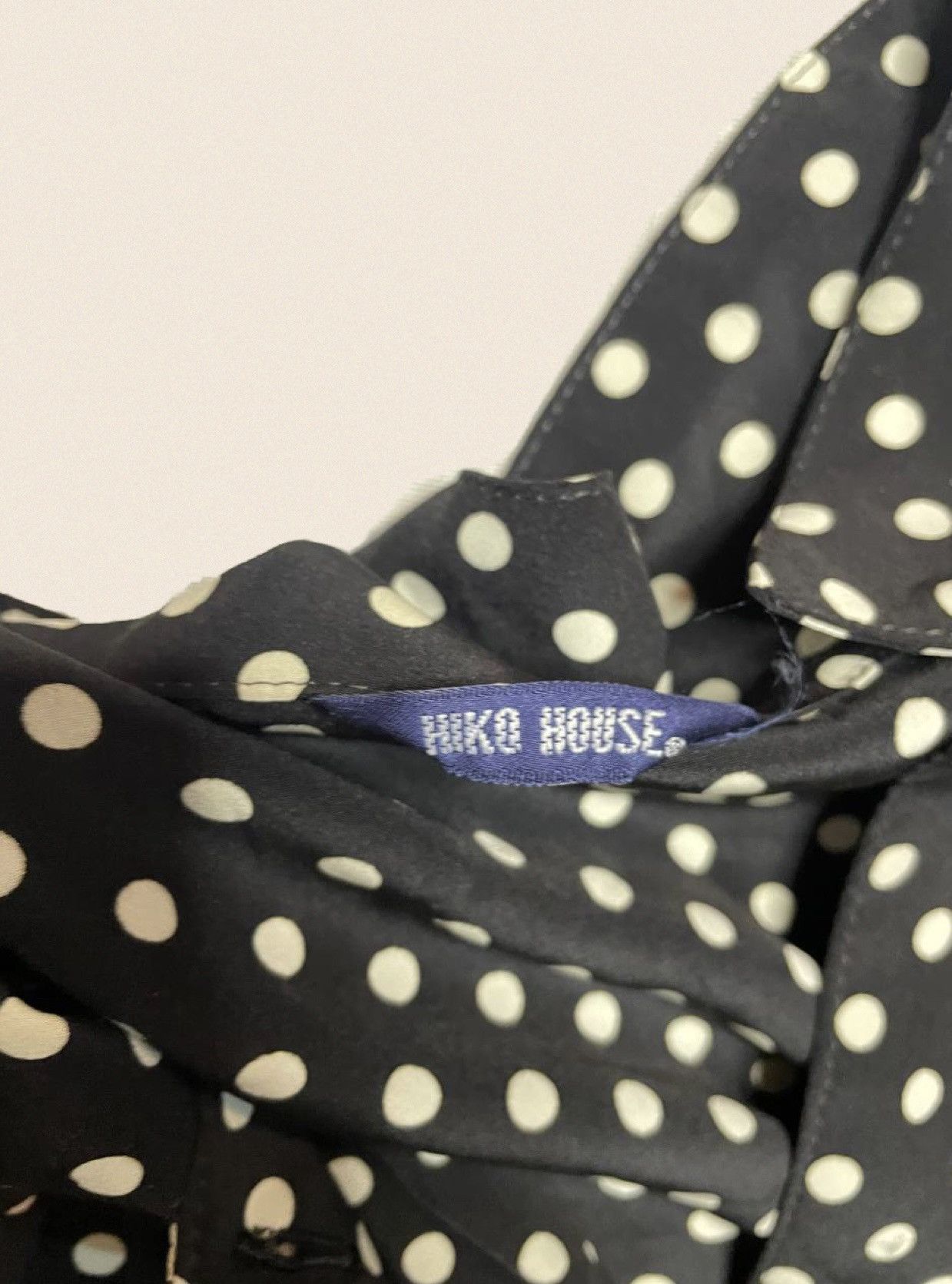 Japanese Brand × Vintage Hiko House Vintage Japan Polka Dot Blouse – Black / White Size S / US 4 / IT 40 - 4 Thumbnail