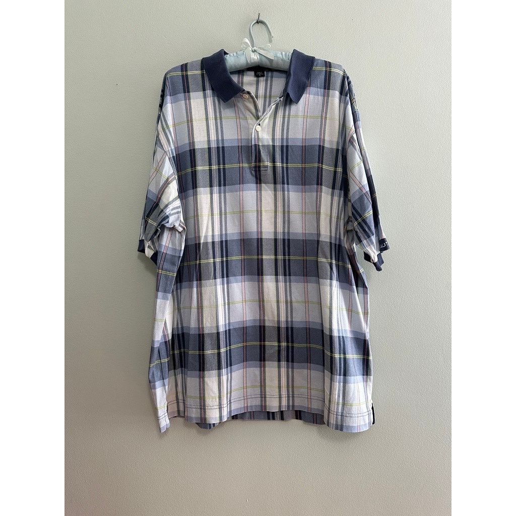 Nautica Nautica blue plaid short sleeve polo shirt size L Size US L / EU 52-54 / 3 - 2 Thumbnail