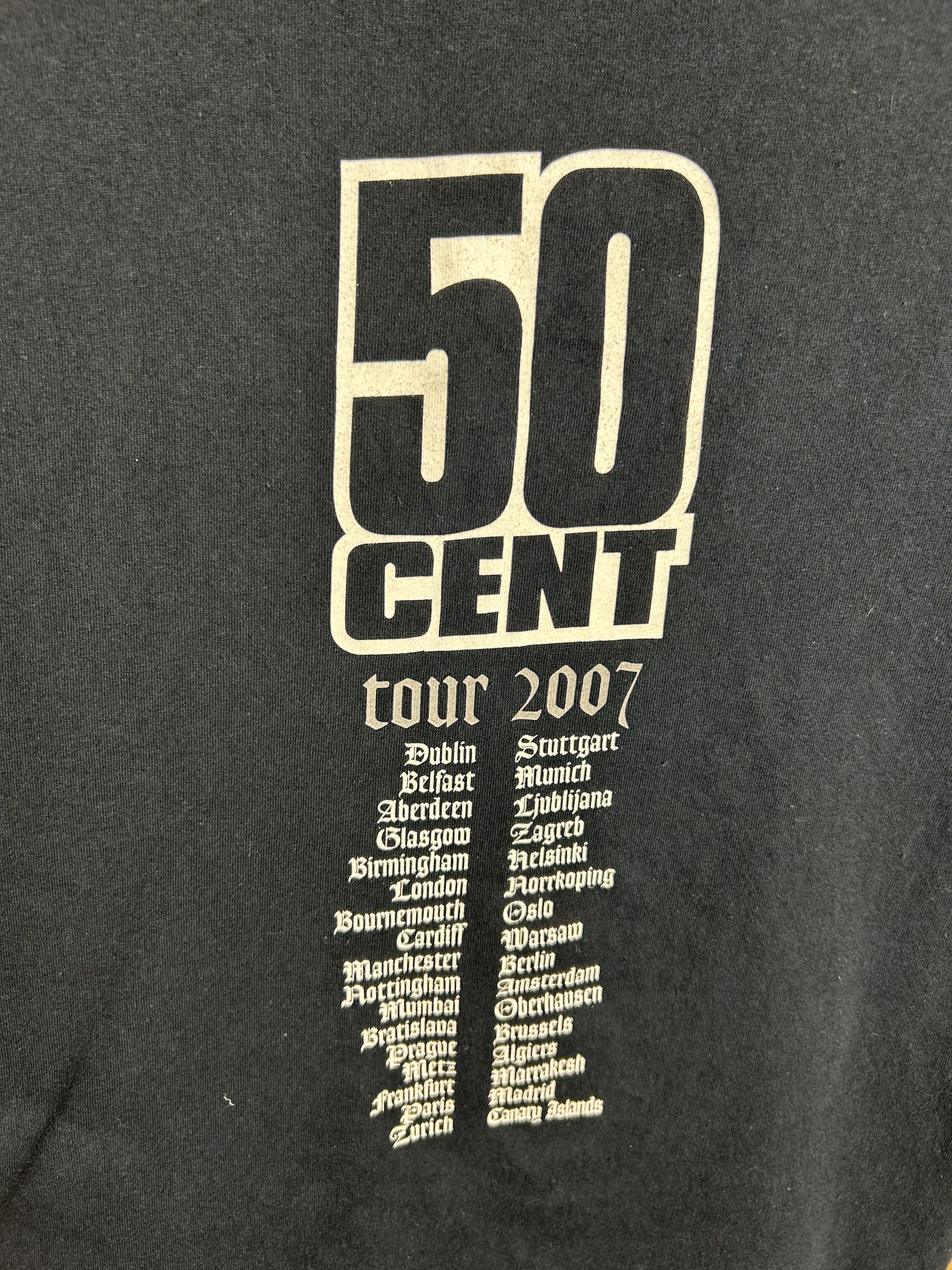 Rap Tees Vintage 2007 50 Cent Cutis Rap Tour T-shirt Size US M / EU 48-50 / 2 - 14 Thumbnail