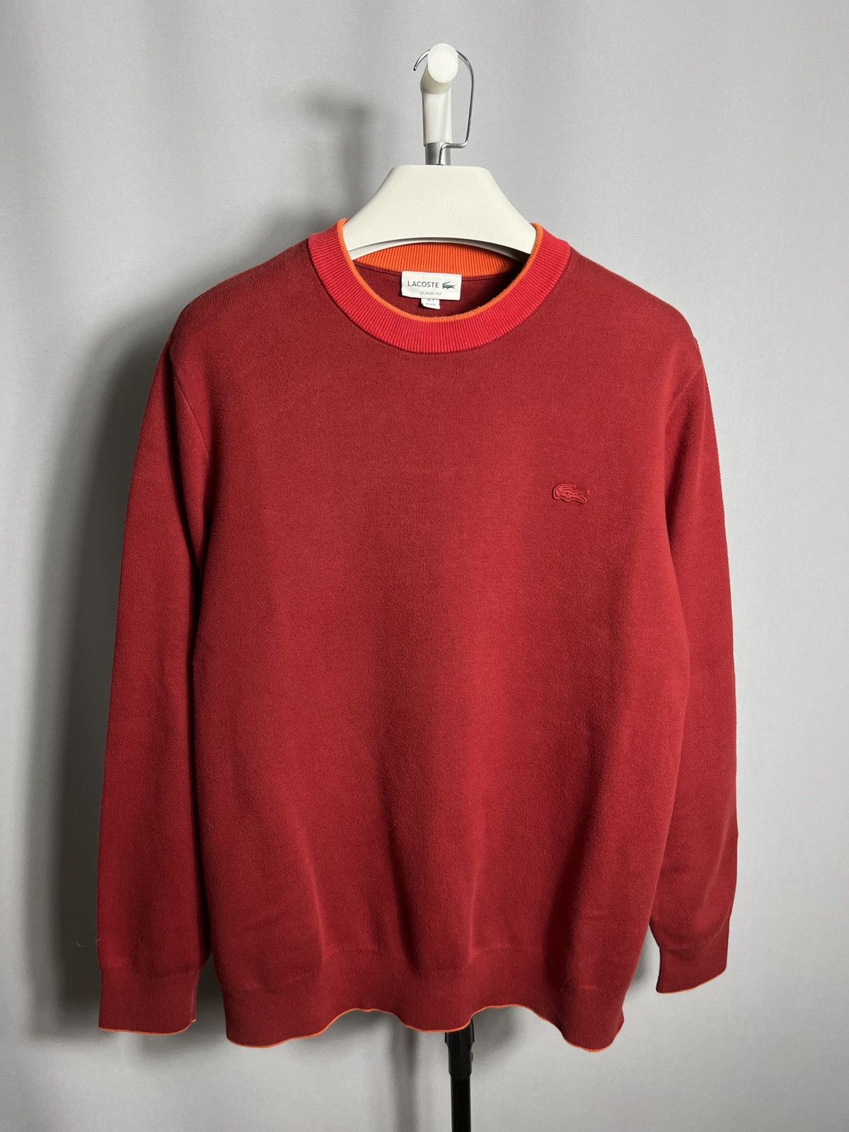 Designer × Lacoste lacoste sweater men red sweatshirt orange long sleeve cotton Size US XXL / EU 58 / 5 - 1 Thumbnail