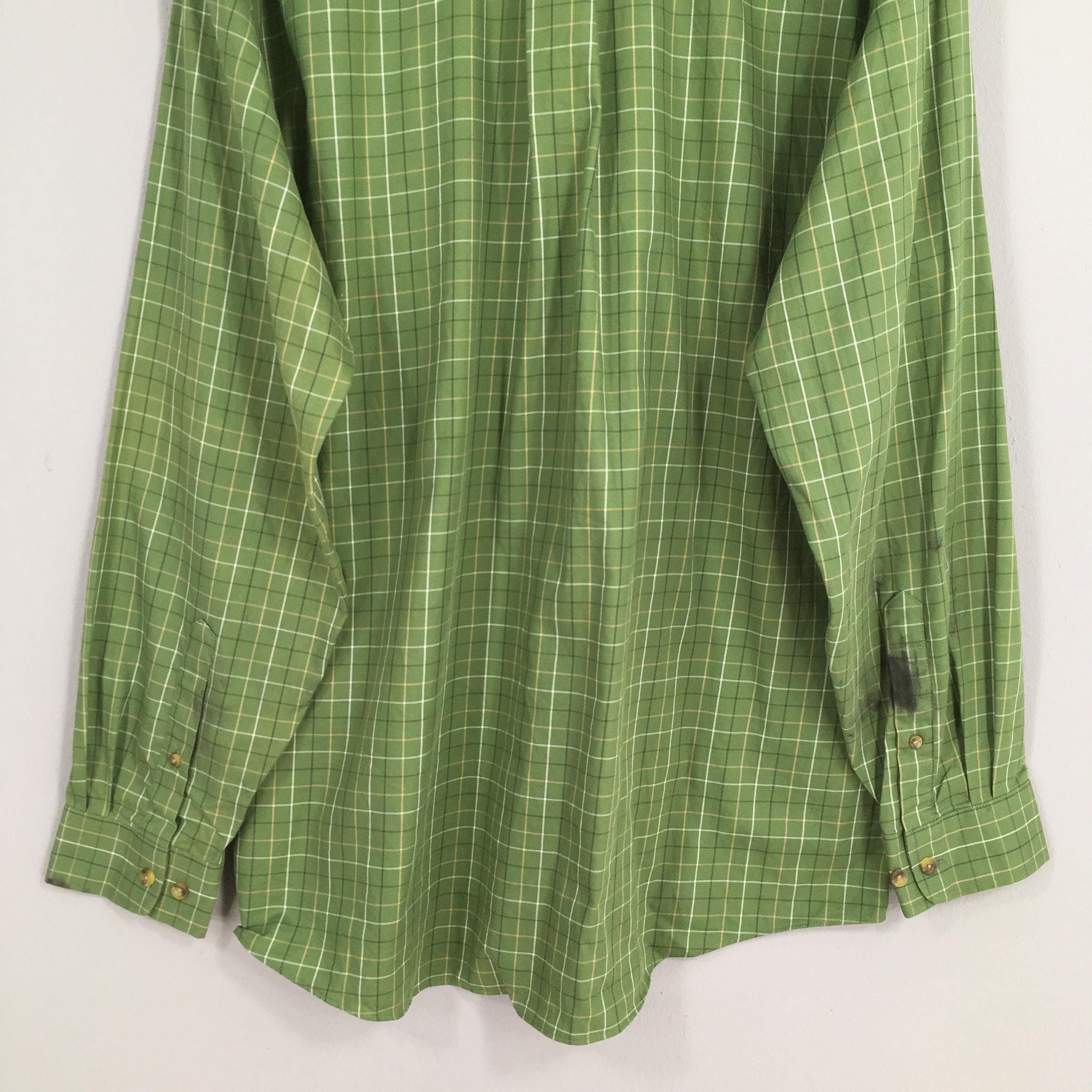 Flannel Vintage LL Bean Flannel Green Checkered Shirt Large Size US L / EU 52-54 / 3 - 9 Thumbnail