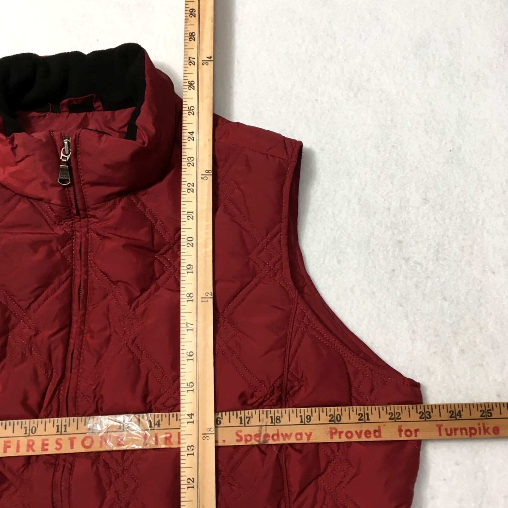 Eddie Bauer Eddie Bauer Vest Puffer Vest Womens XL BURGUNDY Quilted Goose Down Short Sleeveless Zip Jacket/Coat Length: Short (No new words added) Size XL / US 12-14 / IT 48-50 - 3 Thumbnail