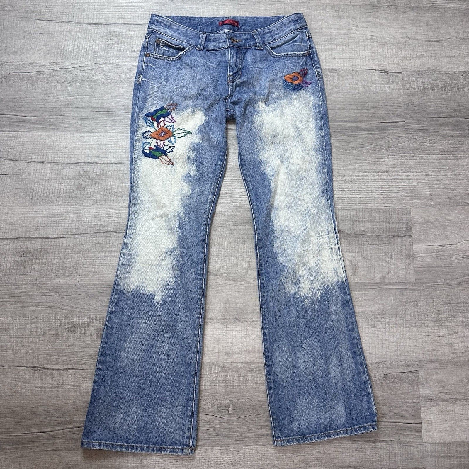 Billabong Y2K Boho Billabong Low Jeans Vintage 90's Flared Sz 7 30x32 Size 30" / US 8 / IT 44 - 1 Thumbnail