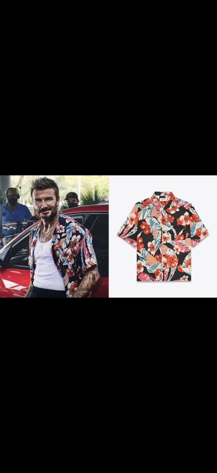 Saint Laurent Paris SS21 Saint Laurent Beckham Hawaiian shirt sample grail palm Size US S / EU 44-46 / 1 - 1 Thumbnail