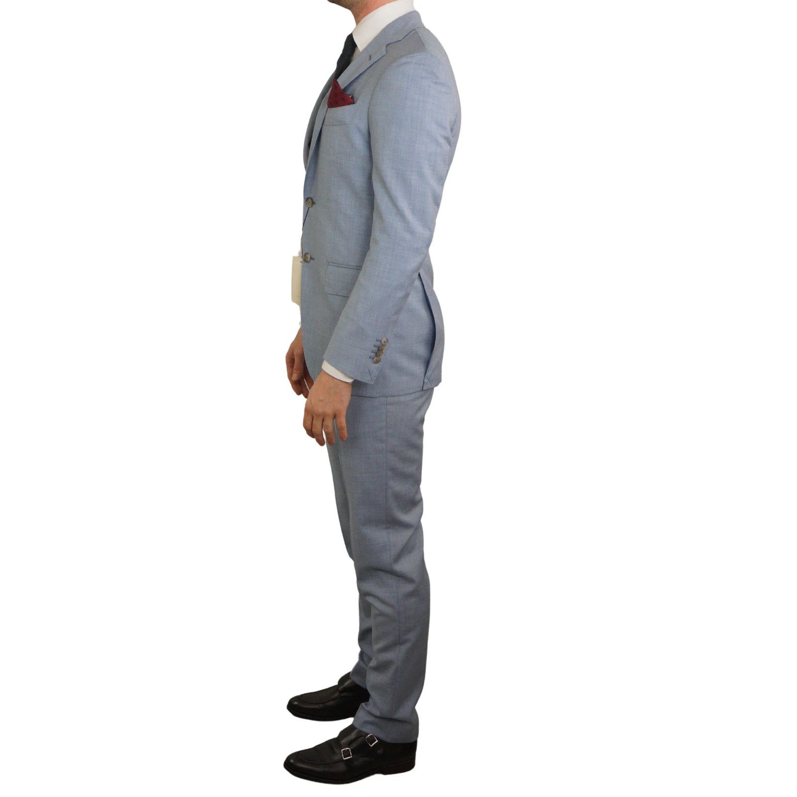 Suitsupply Men Suitsupply Suit Blue Lazio Tropical blue Angelico US40L Size 40L - 4 Thumbnail