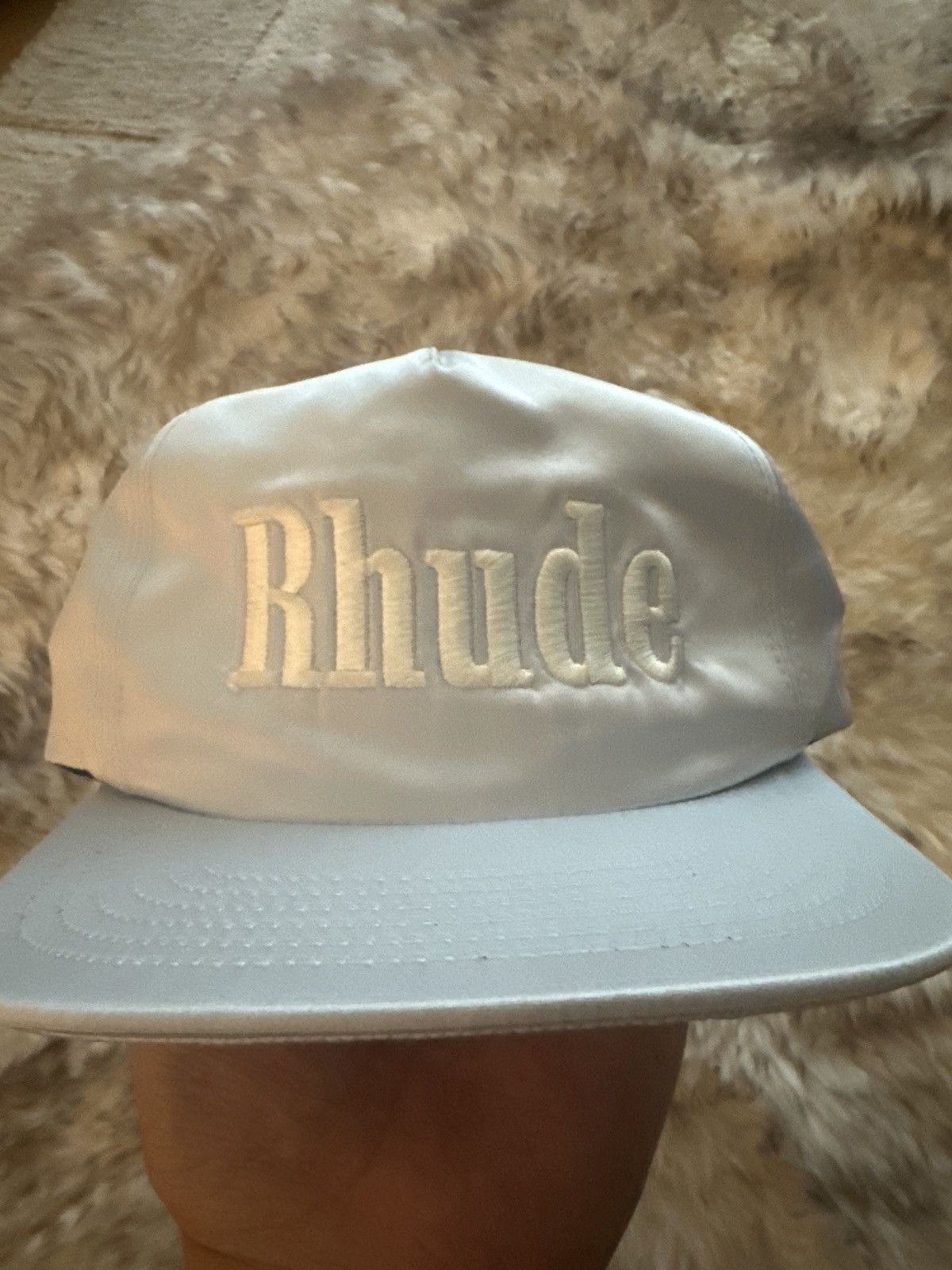 rhude-new-with-tag-satin-logo-cap-grailed