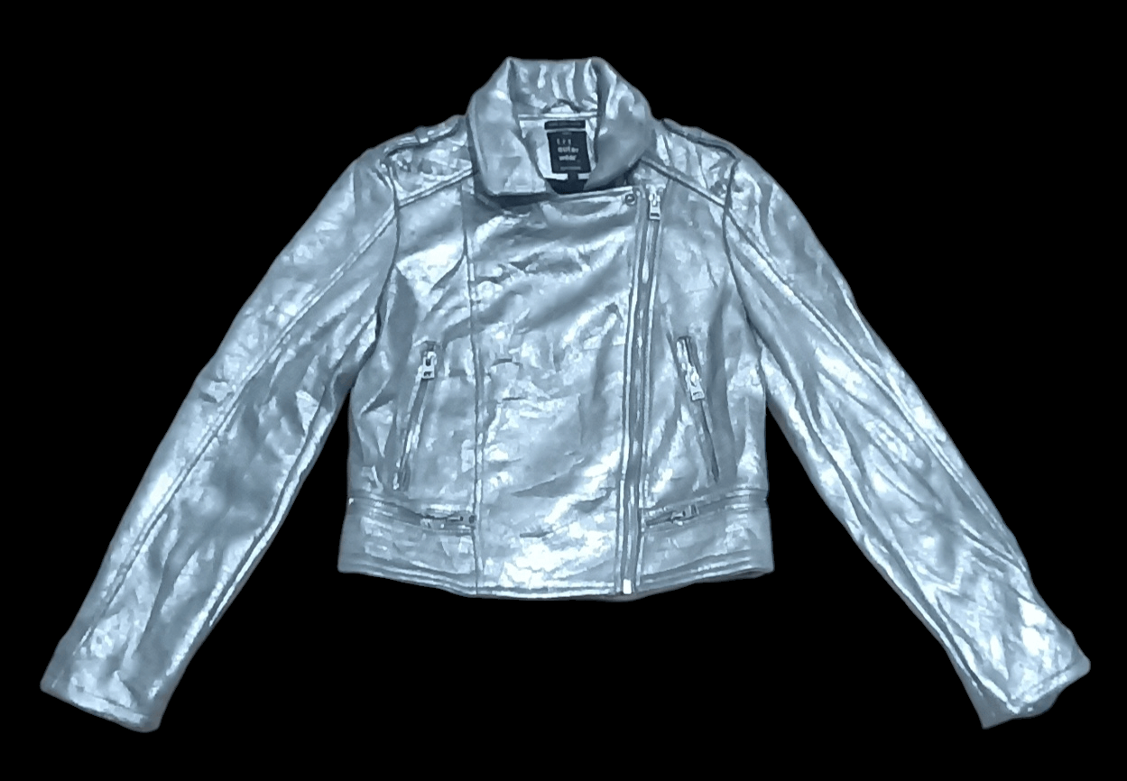 Zara ZARA DOUBLE COLLAR CYBERPUNK SILVER CHROME JACKET Size S / US 4 / IT 40 - 1 Thumbnail