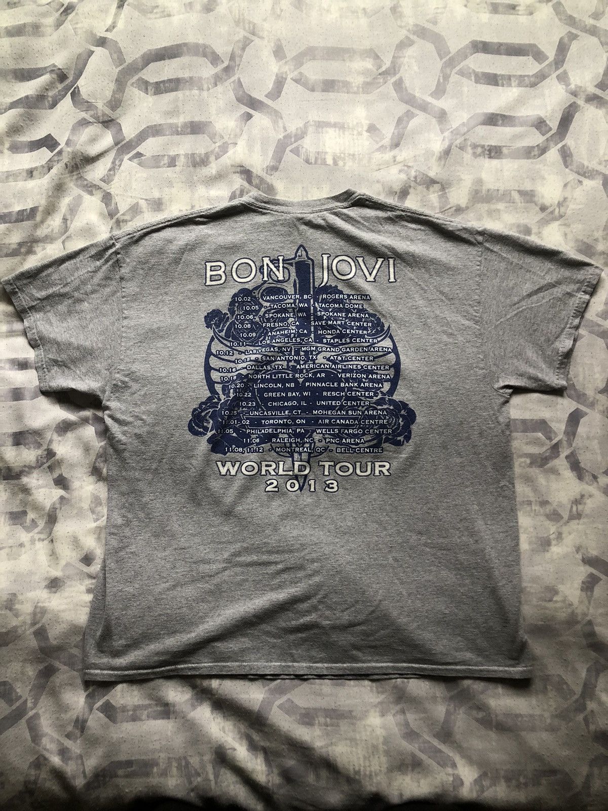 Band Tees × Bon Jovi × Vintage Bon Jovi ‘What About Now’ 2013 Tour Classic Rock T Shirt Size US XL / EU 56 / 4 - 5 Thumbnail