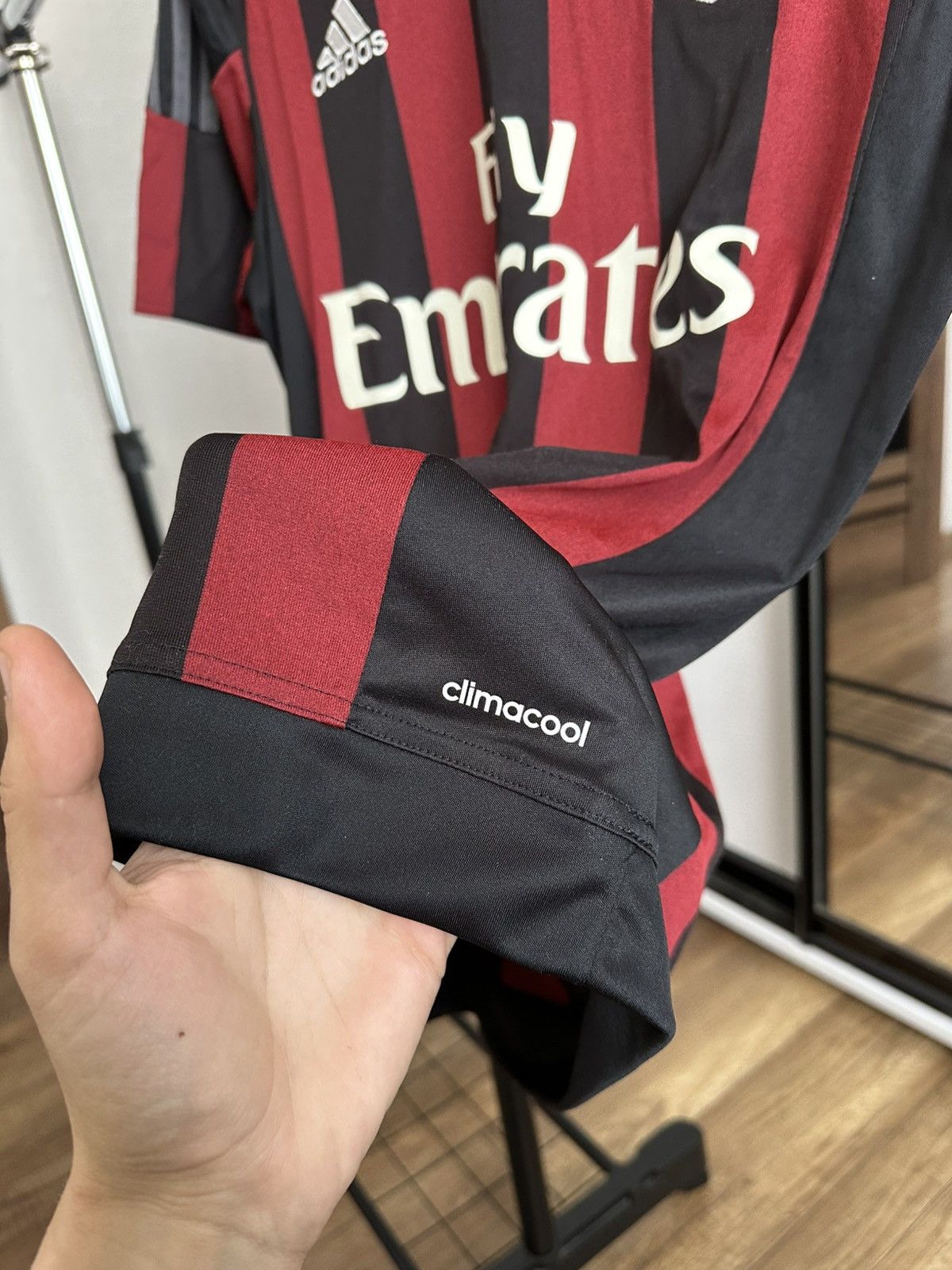 Adidas 2015/2016 Adidas AC Milan Bacca Soccer Jersey T-Shirt Size US S / EU 44-46 / 1 - 11 Thumbnail