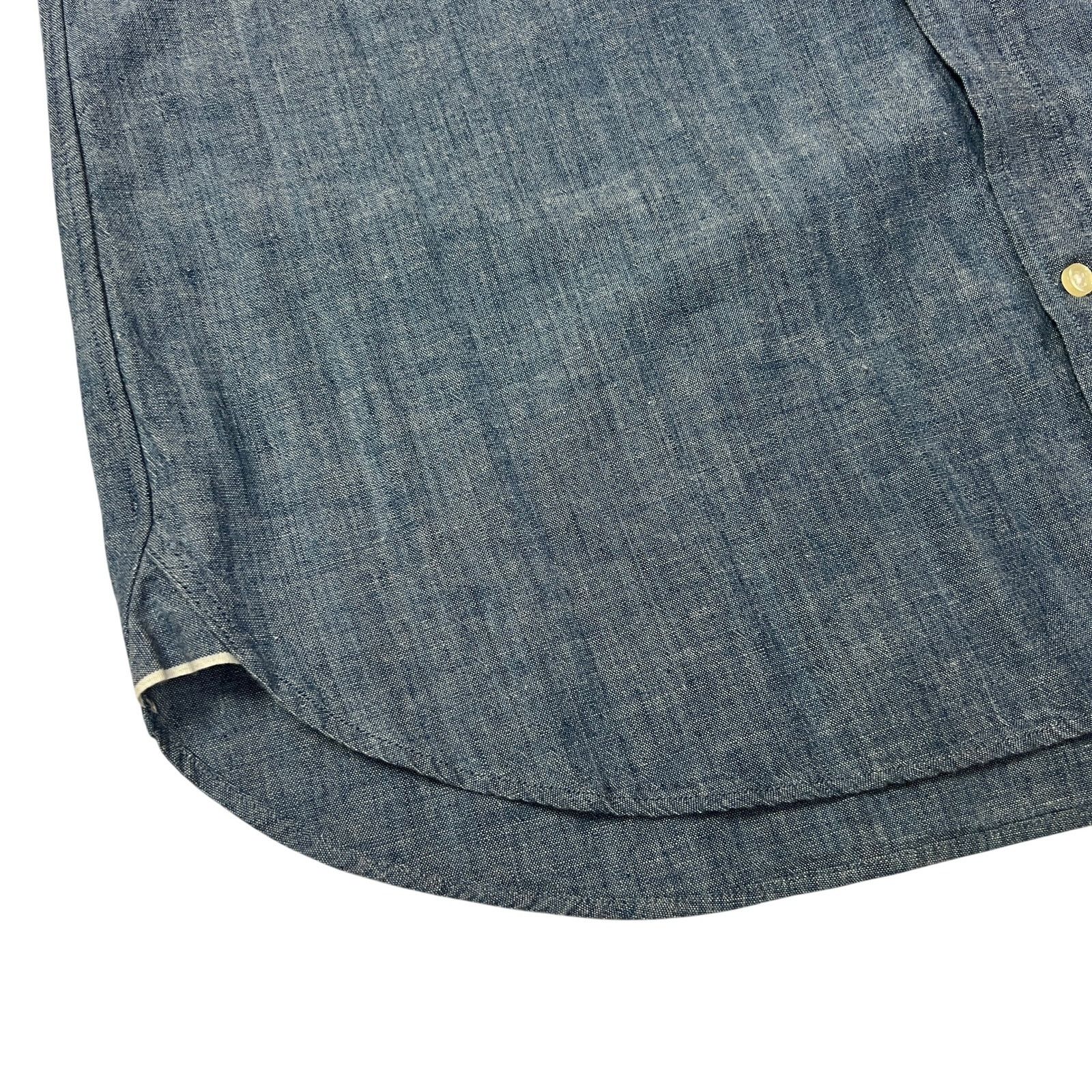 Officine Generale Officine Generale Chambray Shirt Mens XL Blue NWT Size US XL / EU 56 / 4 - 6 Thumbnail
