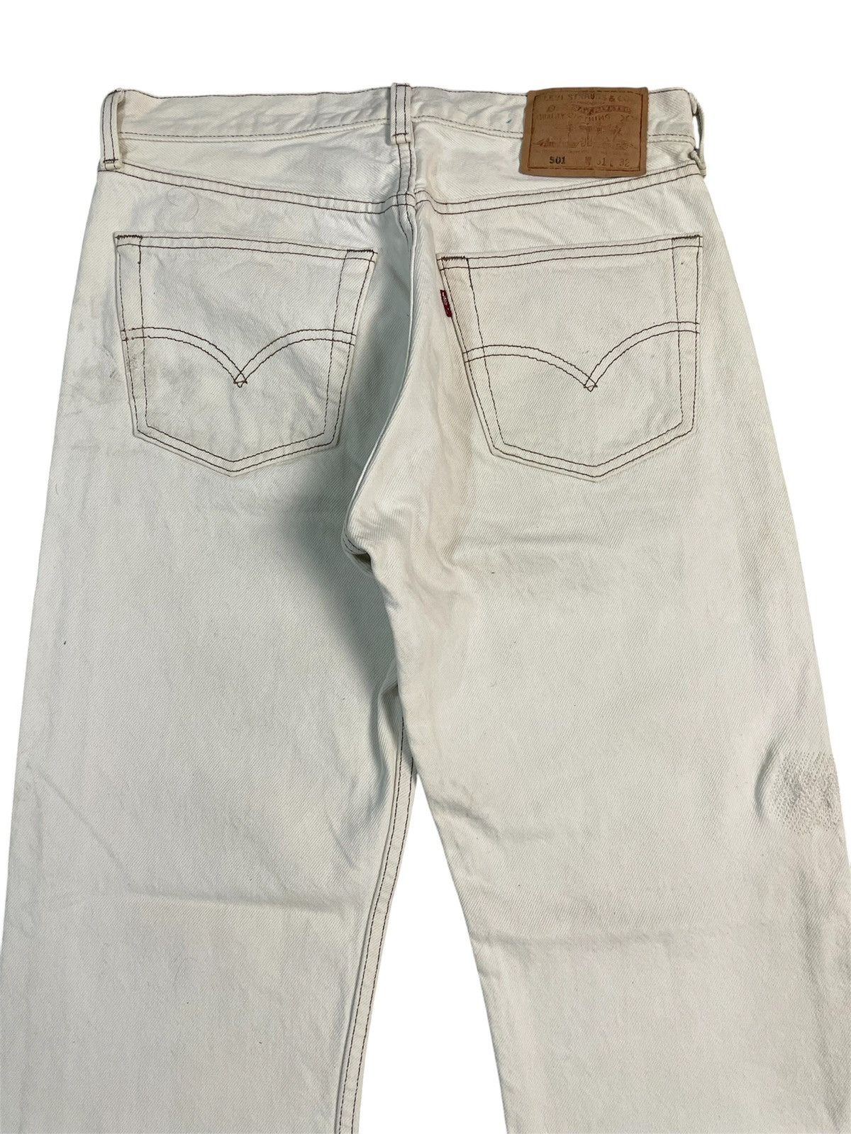 Levi's Vintage 90s Levis 501 white Jeans Size US 30 / EU 46 - 3 Thumbnail