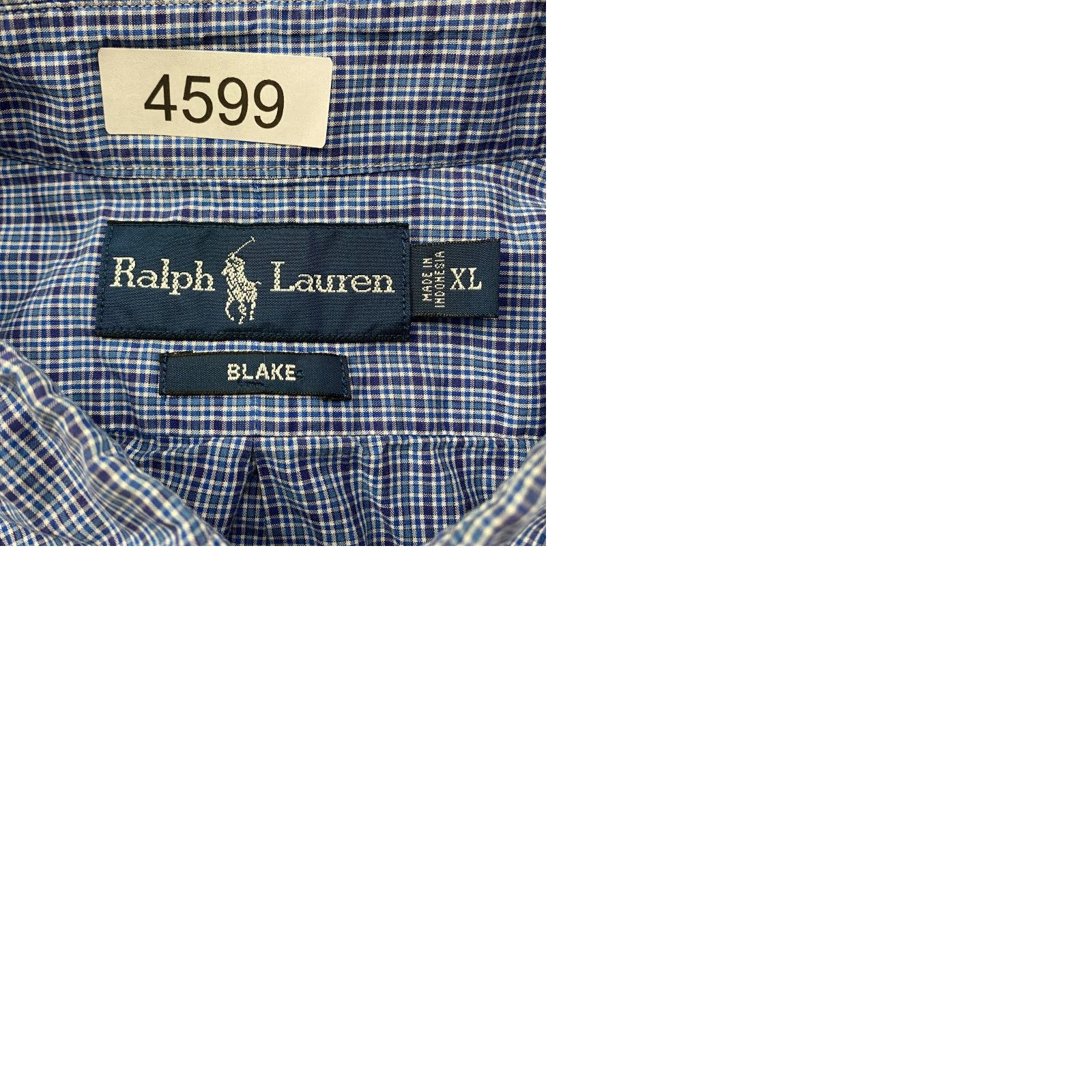 Ralph Lauren Ralph Lauren Blake Button-Down Shirt Mens XL Blue Check Plaid Long Sleeve Pocket Size US XL / EU 56 / 4 - 9 Thumbnail