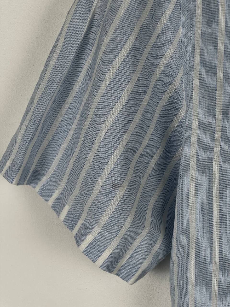 Reiss Reiss Linen Blend Camp Collar Striped Short Sleeve Shirt Size US XL / EU 56 / 4 - 6 Thumbnail