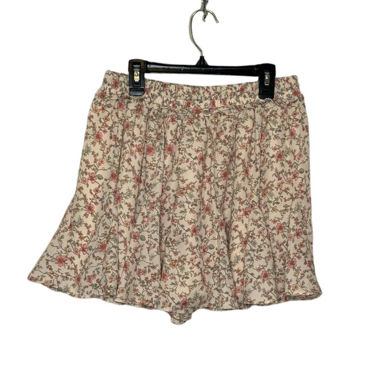 Anthropologie Paper Crane cream floral culottes pull on shorts size M Size 30" / US 8 / IT 44 - 2 Thumbnail
