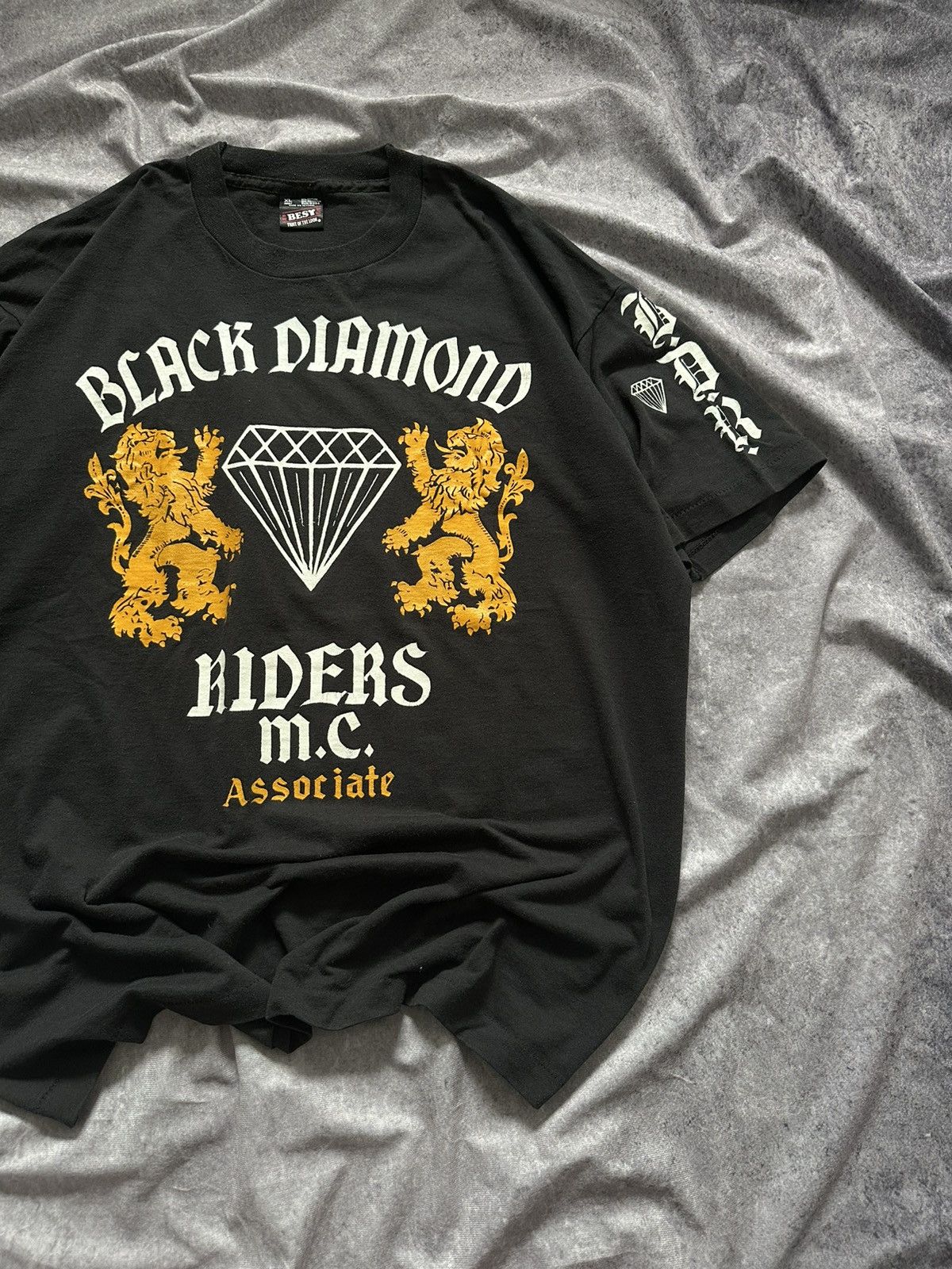 Fruit Of The Loom 90s Black Diamond Riders Johny Sombrero Vintage Black Tee Size US XL / EU 56 / 4 - 3 Thumbnail
