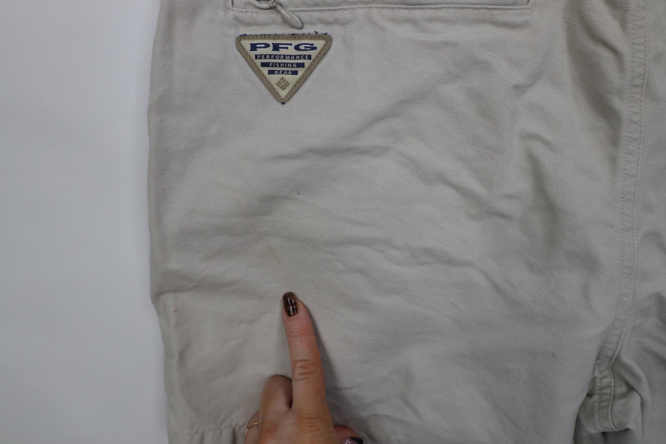 Columbia Vintage 90s Y2K Columbia Above Knee Cargo Shorts Stone Size 33" - 12 Thumbnail