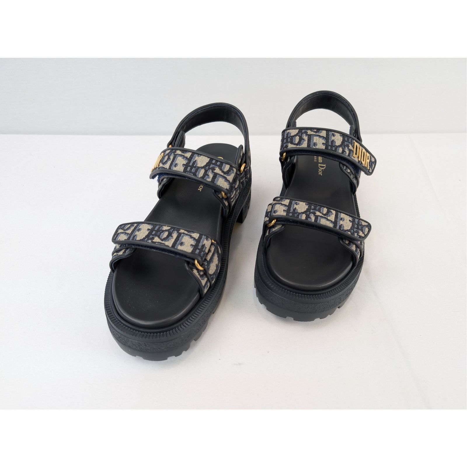 Dior o1rshd1 Oblique Fabric canvas Dioract platform sandal black Size US 8 / IT 38 - 8 Thumbnail