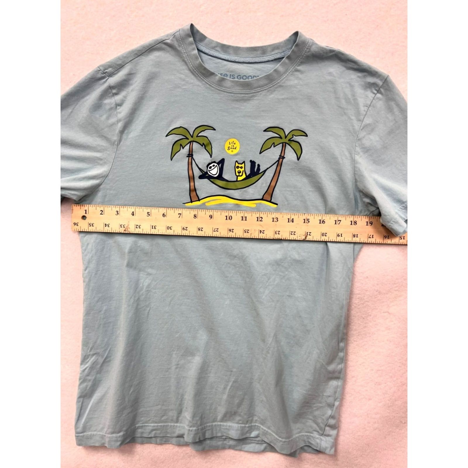 Life is Good Life Is Good T-Shirt Mens M Zero Tasking Graphic Blue Crew Neck Short Sleeve Shirt Size US M / EU 48-50 / 2 - 8 Thumbnail