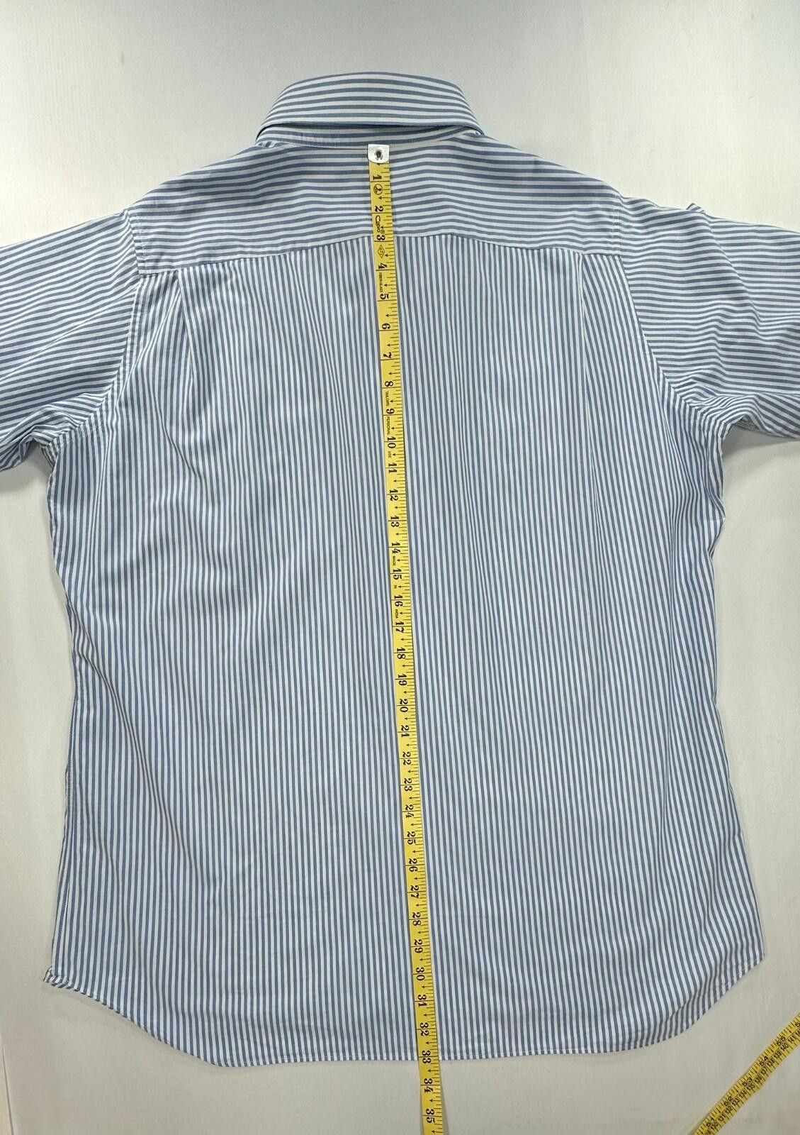 Tom James Tom James Pencil Stripe Button Up Mens Blue XL Size US XL / EU 56 / 4 - 3 Thumbnail