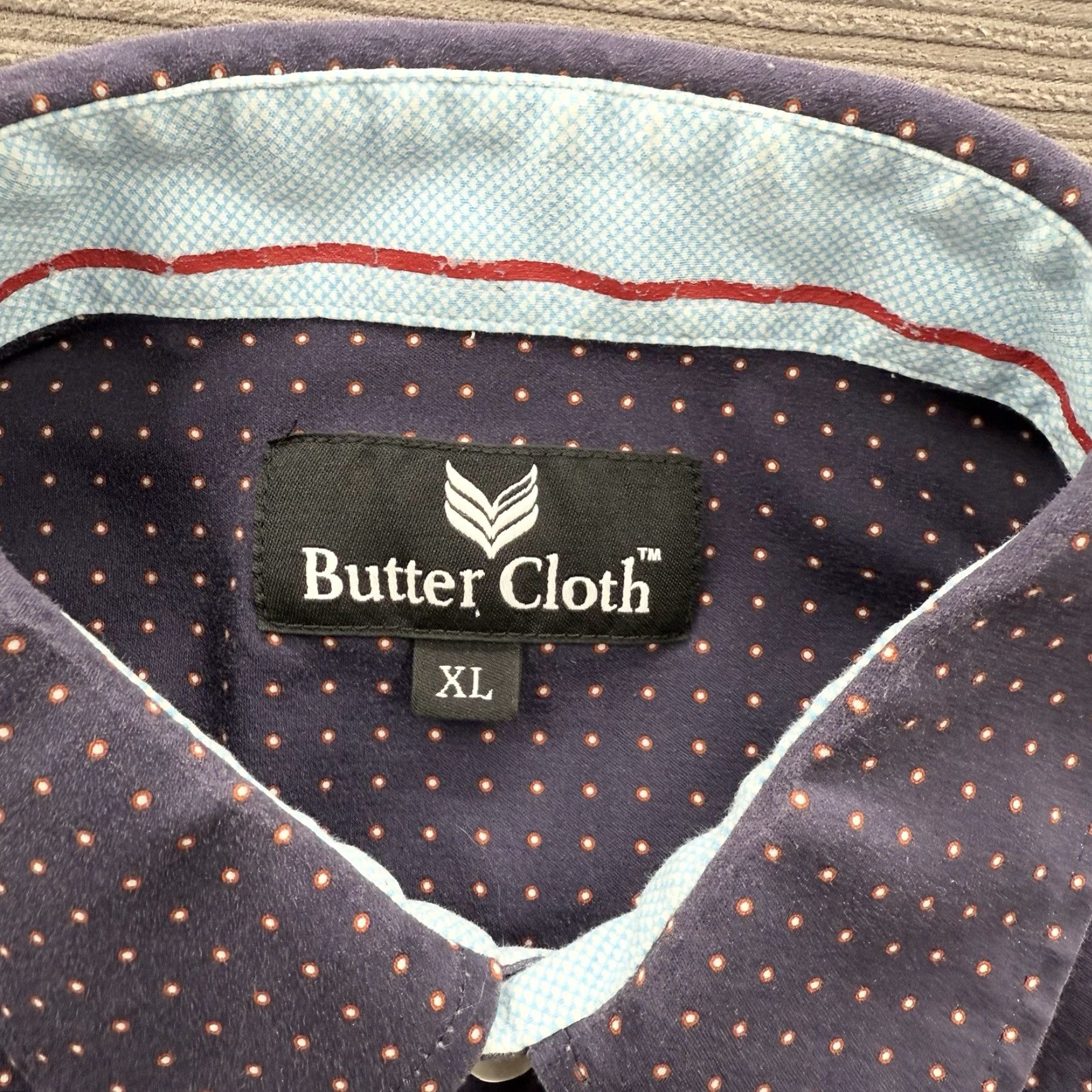 Buttero Butter Cloth Shirt Men XL Polka Dot Cotton Short Sleeve Button Up Preppy Size US XL / EU 56 / 4 - 3 Thumbnail