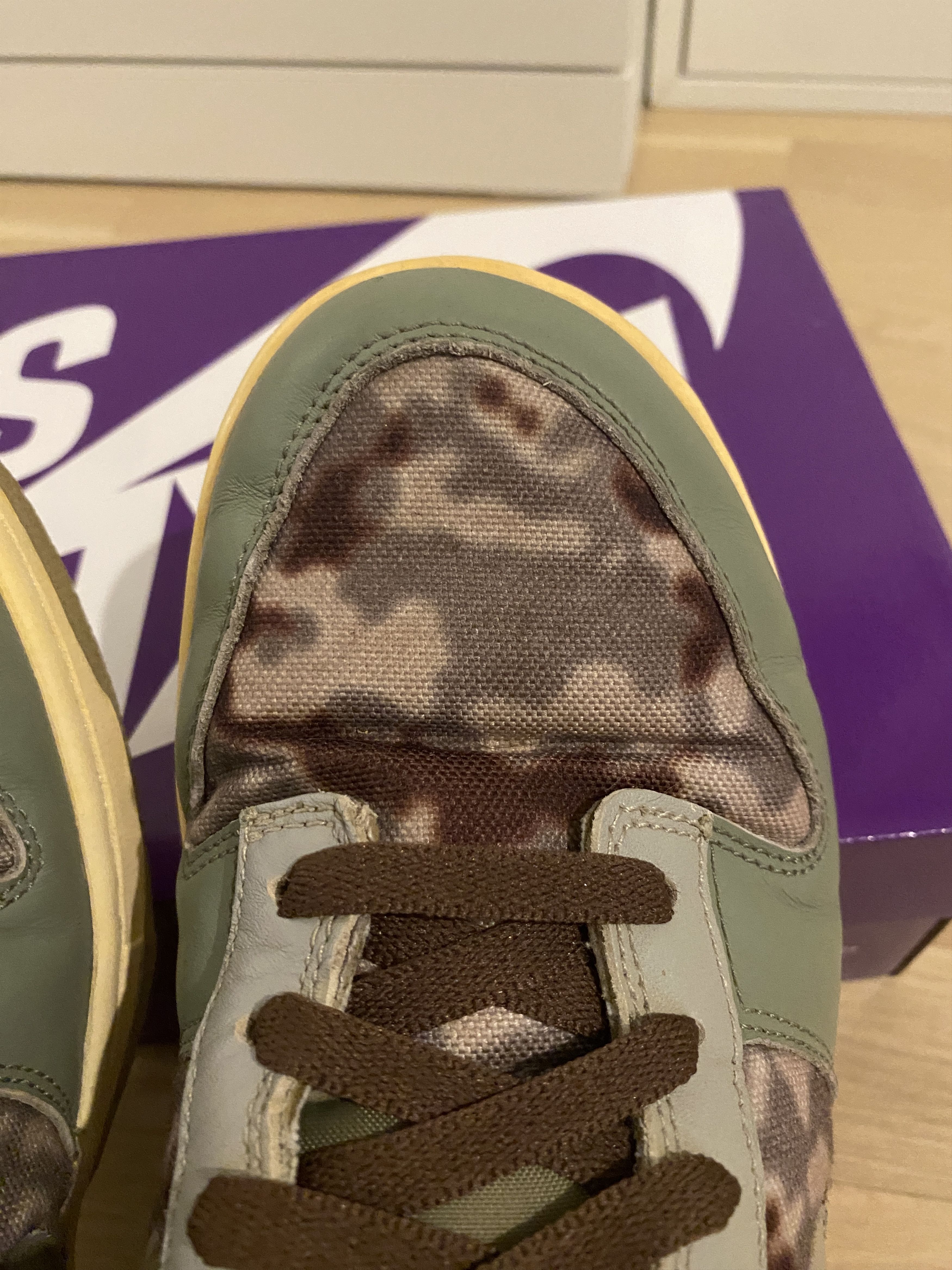 Nike 2003 Nike Dunk Low Vintage - Camo Green Olive Size US 11.5 / EU 44-45 - 4 Thumbnail