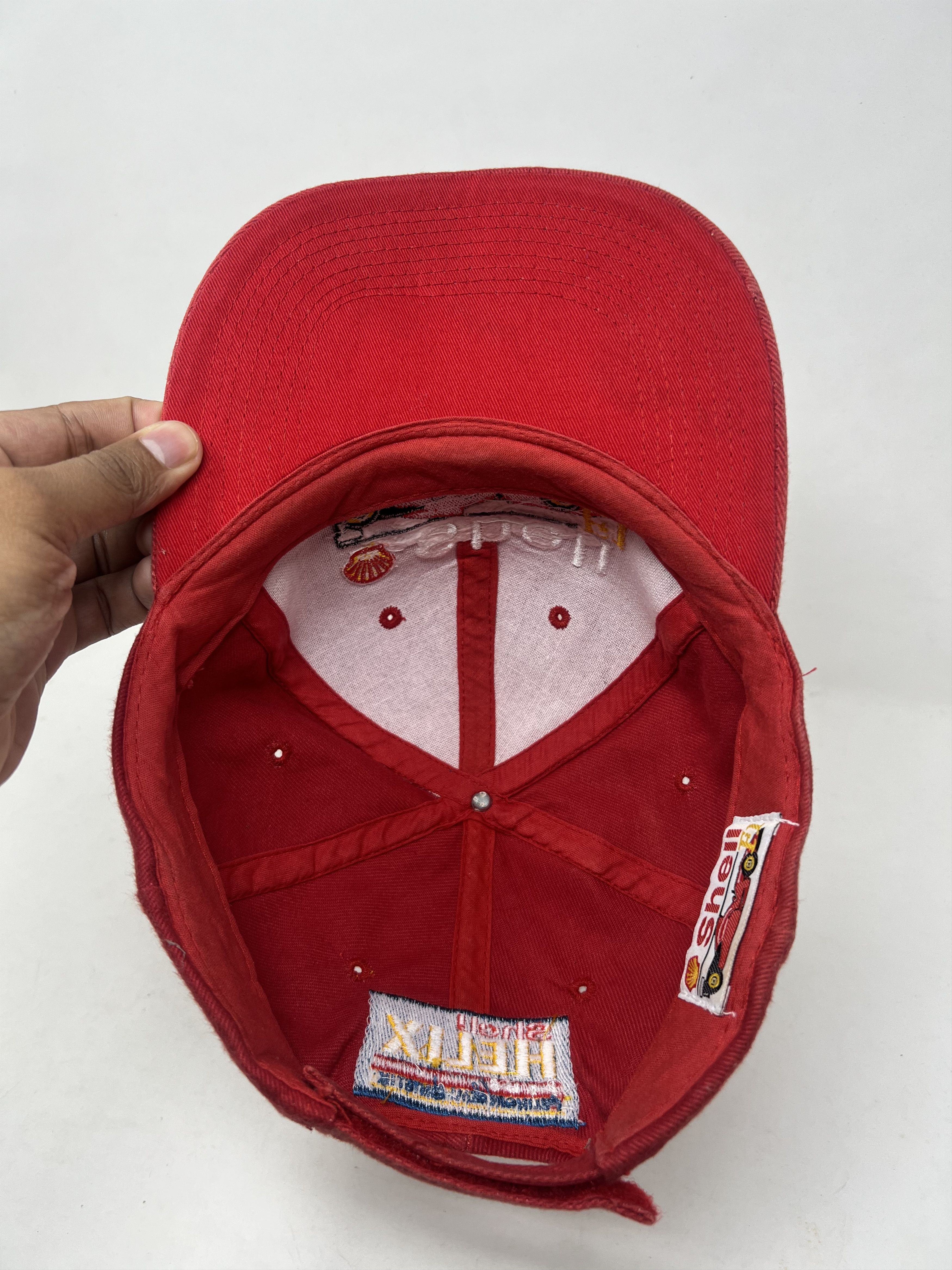 Vintage Shell F1 Vintage Red Strapback Hat Size ONE SIZE - 9 Thumbnail