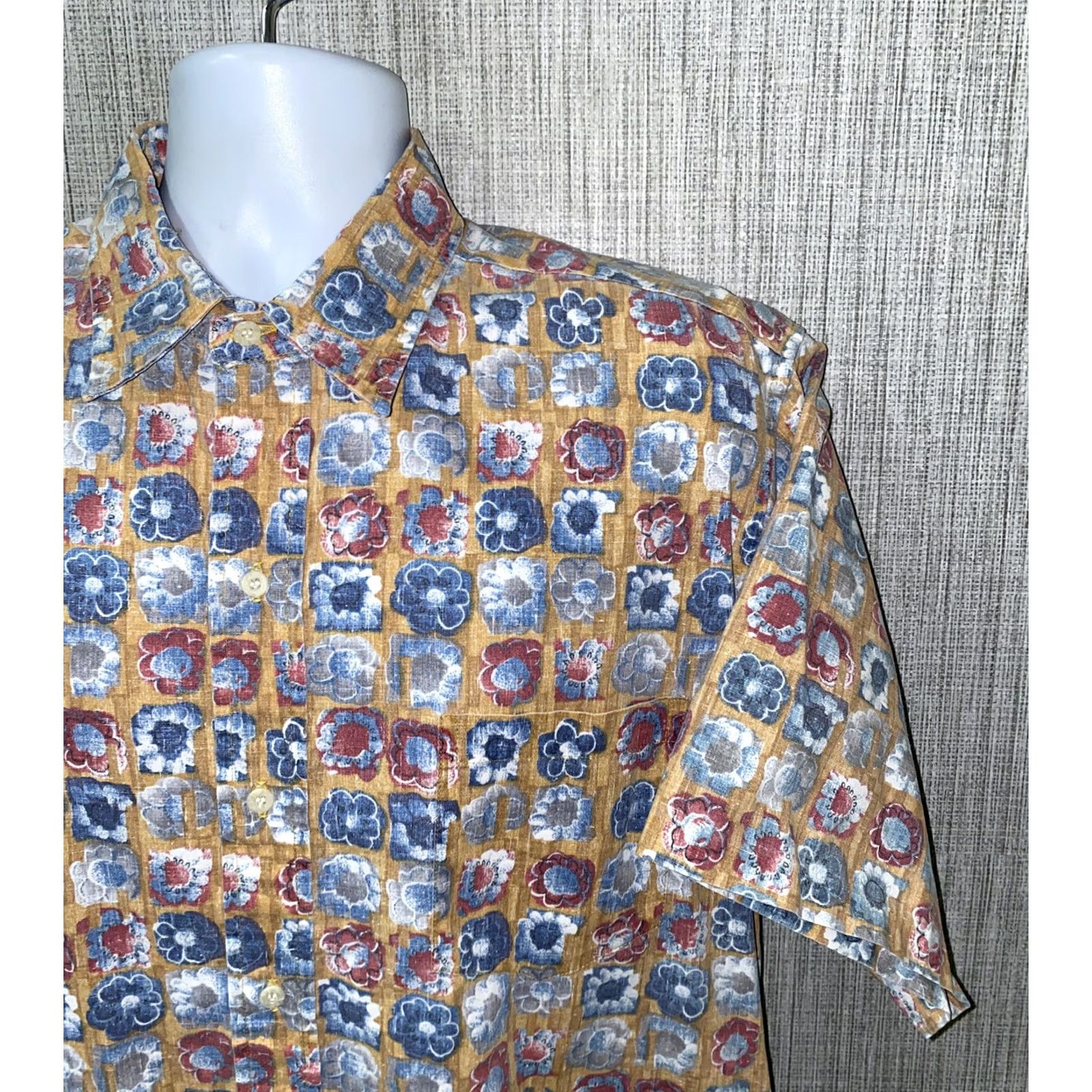 Reyn Spooner Reyn Spooner Mens Multi Color Flower Print Aloha Hawaiian Shirt Large Collar-Down Button-Up Short Sleeve Casual Regular Size US L / EU 52-54 / 3 - 2 Thumbnail