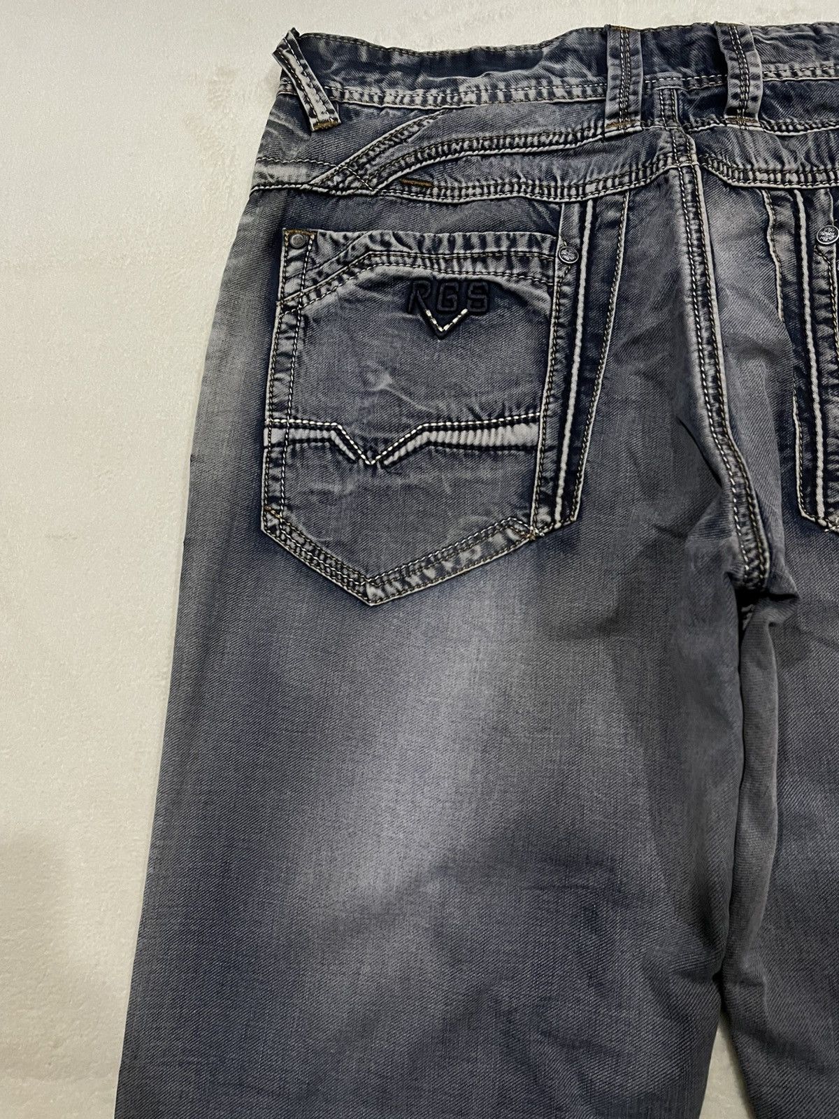 Japanese Brand Vintage Regass Denim Straight Cut Faded Jeans Size US 36 / EU 52 - 19 Thumbnail