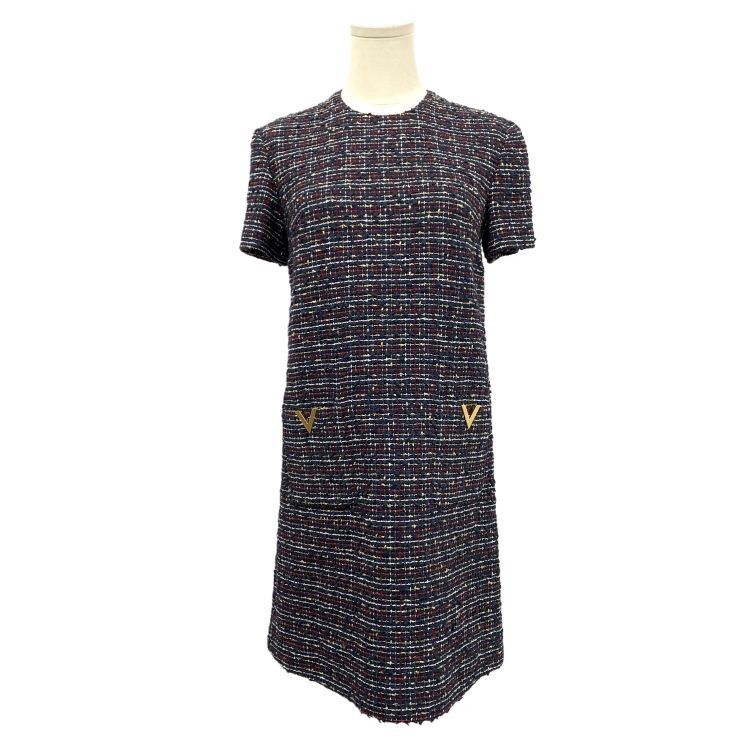 Valentino Valentino Multicolor Tweed Dress Size 38 Size XS / US 0-2 / IT 36-38 - 1 Thumbnail