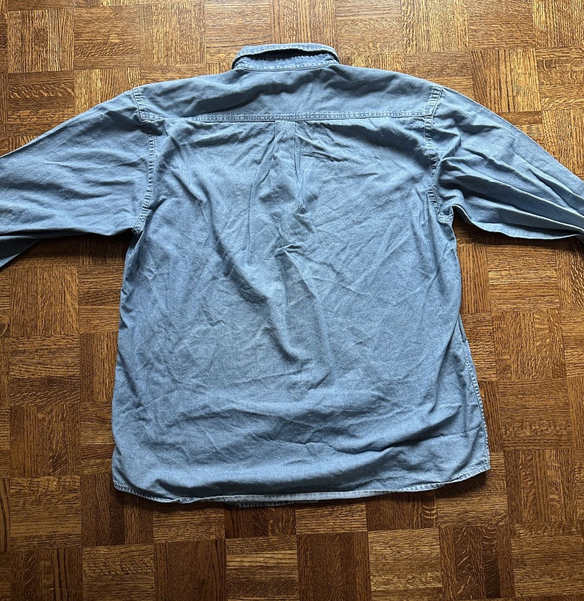 Vintage Vintage 90s Detroit Police Denim Button Up Shirt Size US XL / EU 56 / 4 - 8 Thumbnail
