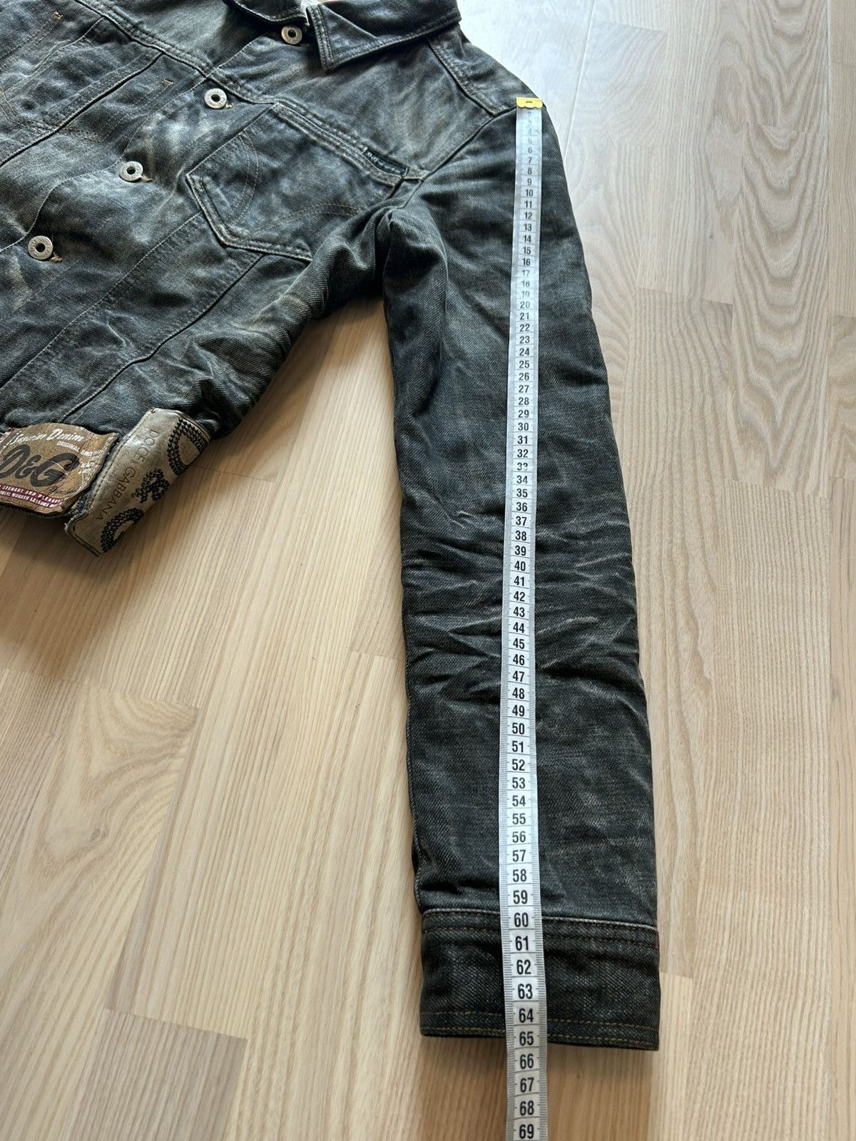 Dolce & Gabbana Dolce & Gabbana AW2003 Archive Cropped Waxed Denim Jacket Size S / US 4 / IT 40 - 7 Thumbnail