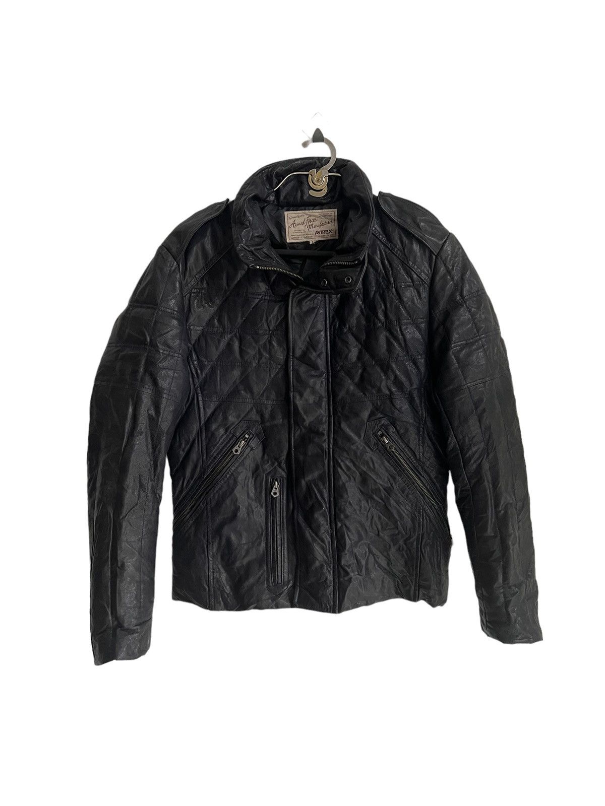 Avirex × Schott Vintage Avirex 💎 Quilted Goatskin Leather Down Biker Jacket Size US S / EU 44-46 / 1 - 6 Thumbnail