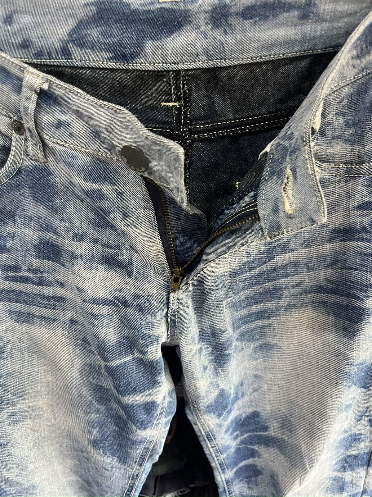 Japanese Brand 🔥Back & Forth Color Bleach Stretchable Denim Size 30" / US 8 / IT 44 - 9 Thumbnail