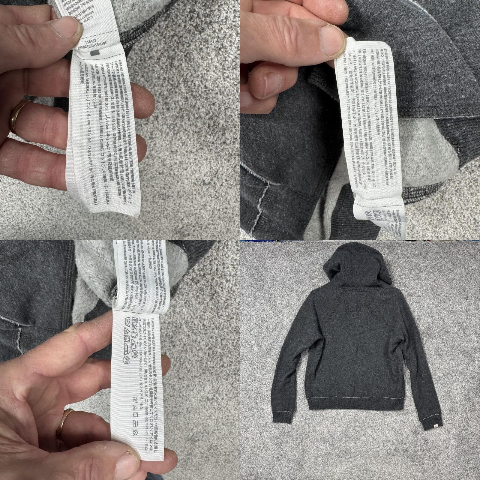 Abercrombie & Fitch VINTAGE Abercrombie & Fitch Hoodie Womens L Gray Preppy 90s NY A&F 9 NY Graphic Print Pullover Size L / US 10 / IT 46 - 9 Thumbnail