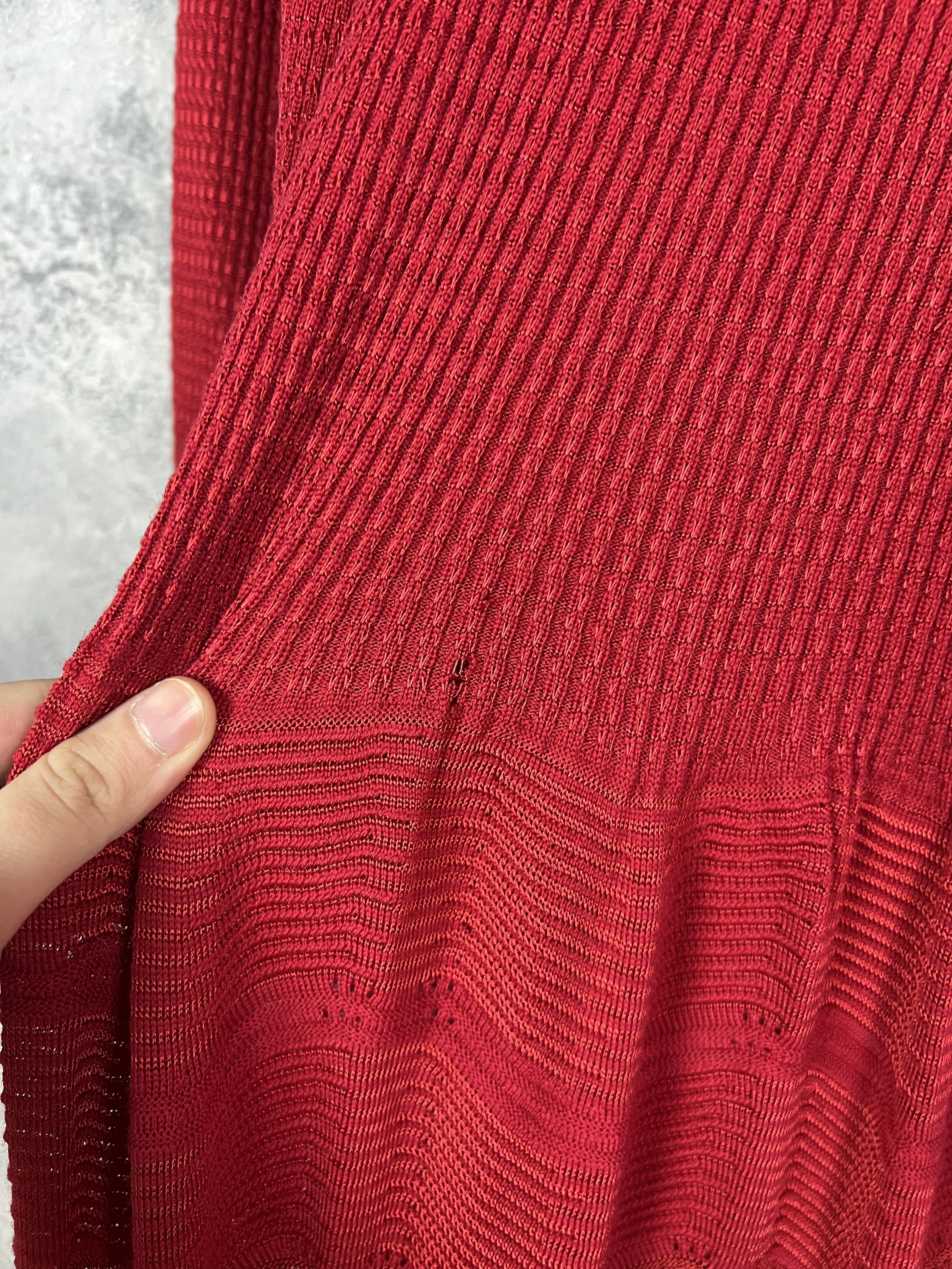 Missoni Missoni Dress Women's Size 48 Red Long Sleeve Size XL / US 12-14 / IT 48-50 - 11 Thumbnail