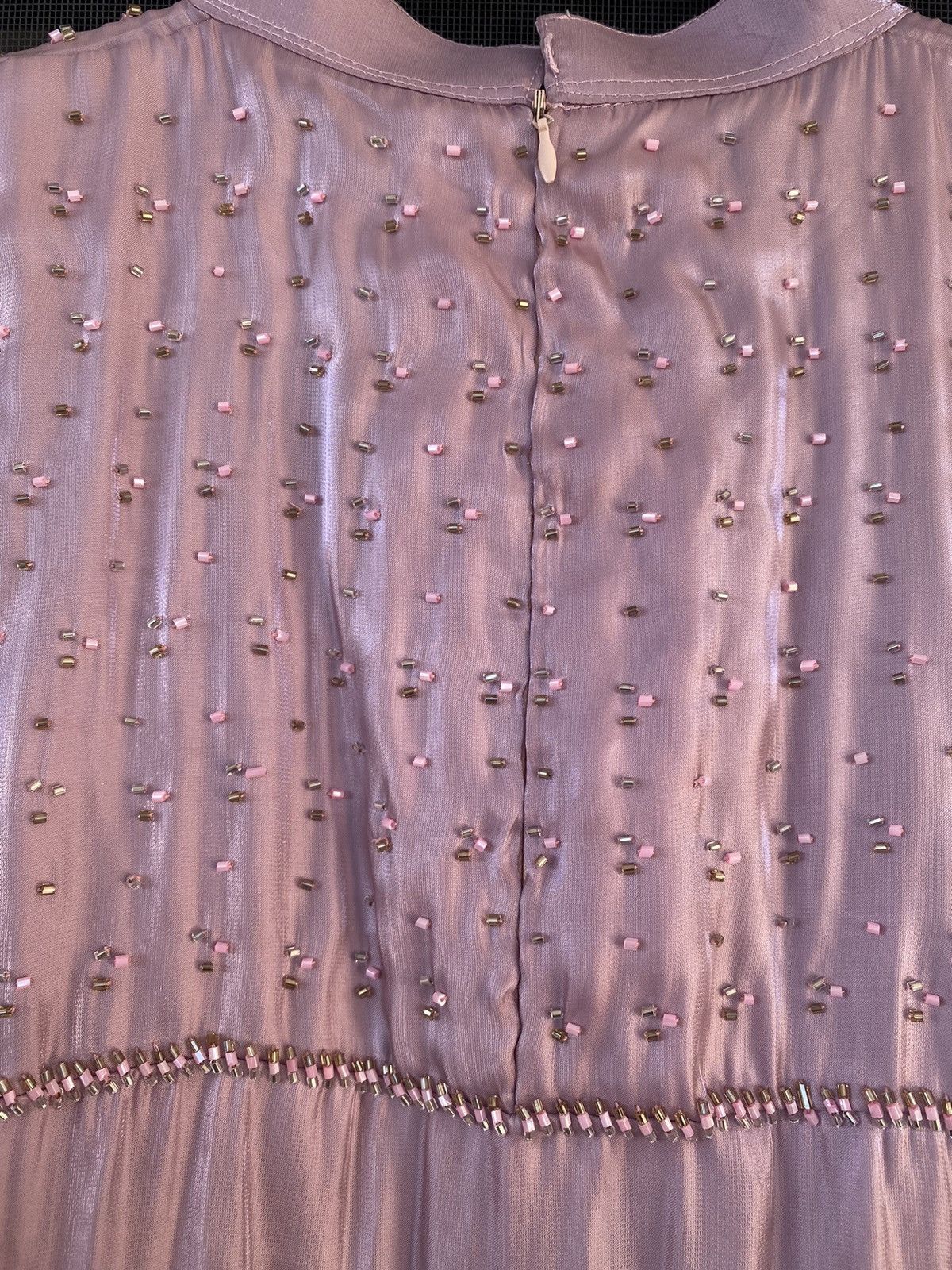 Other Gorgeous Sz L Pink Ruffle Tiered Partywear Maxi Beaded Dress Size L / US 10 / IT 46 - 13 Thumbnail
