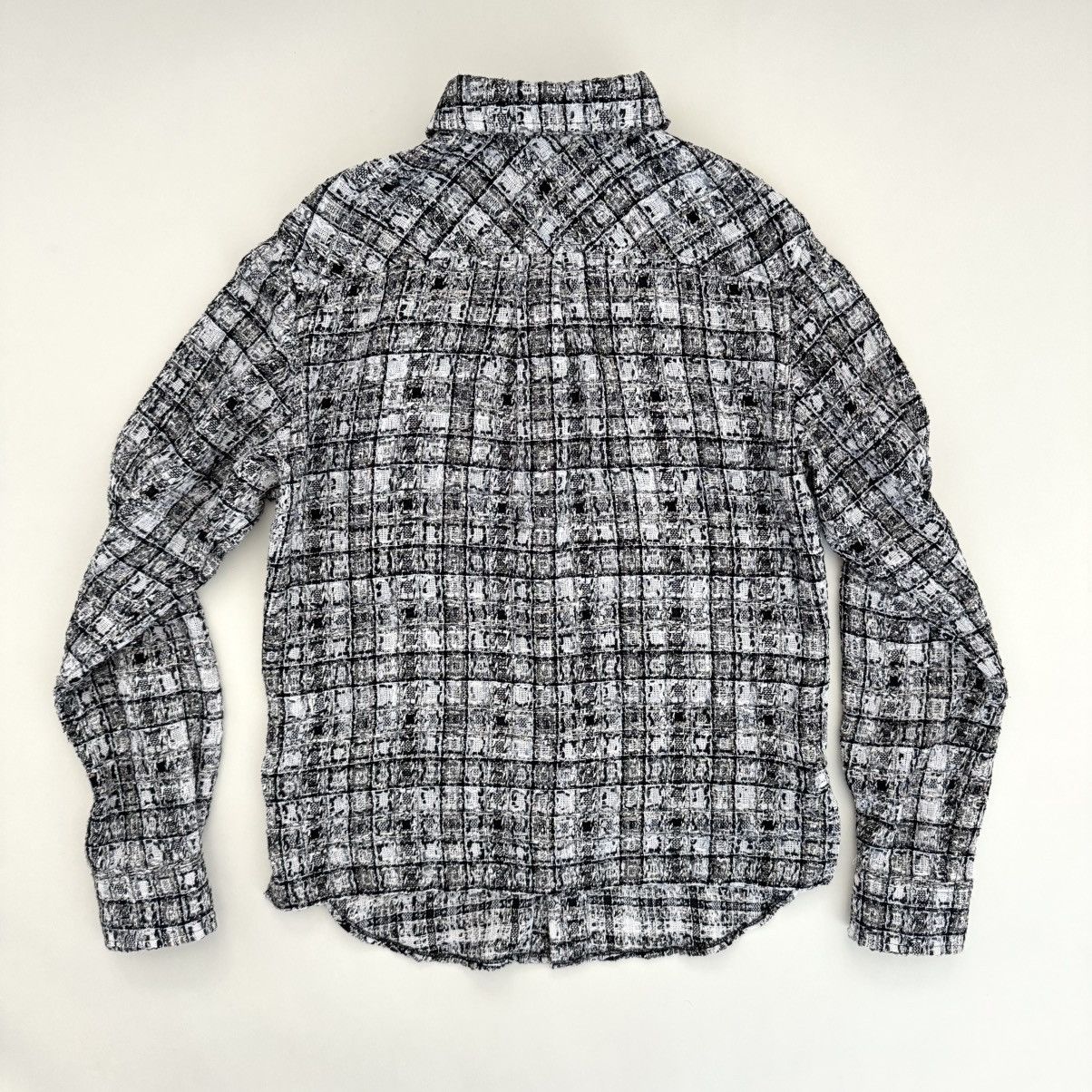 Faith Connexion Faith Connexion Tweed Fitted Overshirt Black/White Unisex Size US XS / EU 42 / 0 - 4 Thumbnail