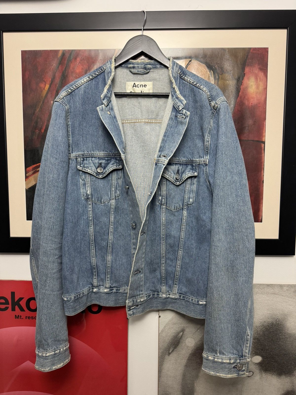 Acne Studios Acne Studios Who Ind Fray Denim Jacket Trucker Jeans Rare Size US L / EU 52-54 / 3 - 2 Thumbnail