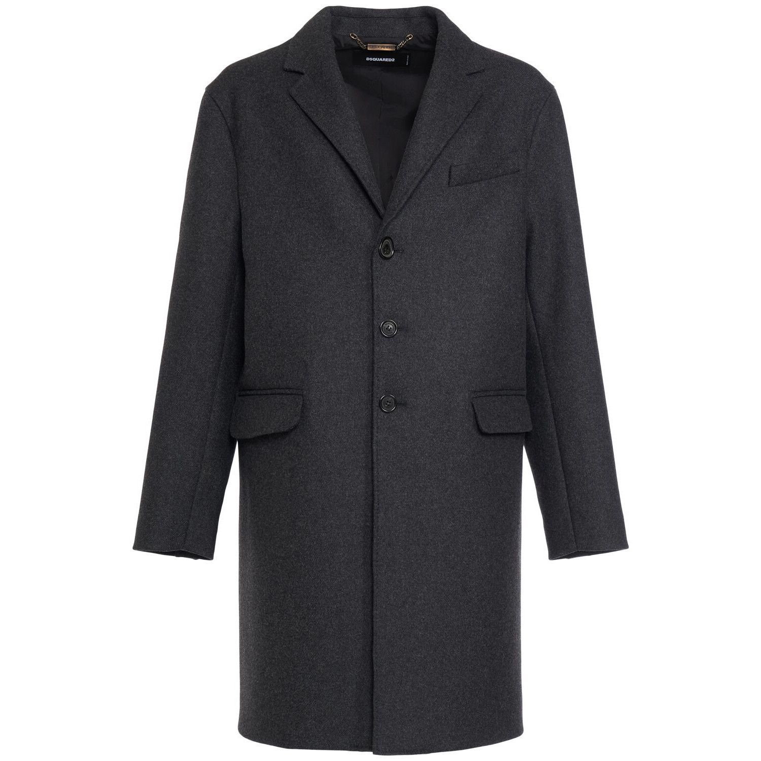 Dsquared2 DSQUARED2 Charcoal Easy Wool Coat New & Authentic (Men's siz Size US XS / EU 42 / 0 - 1 Thumbnail