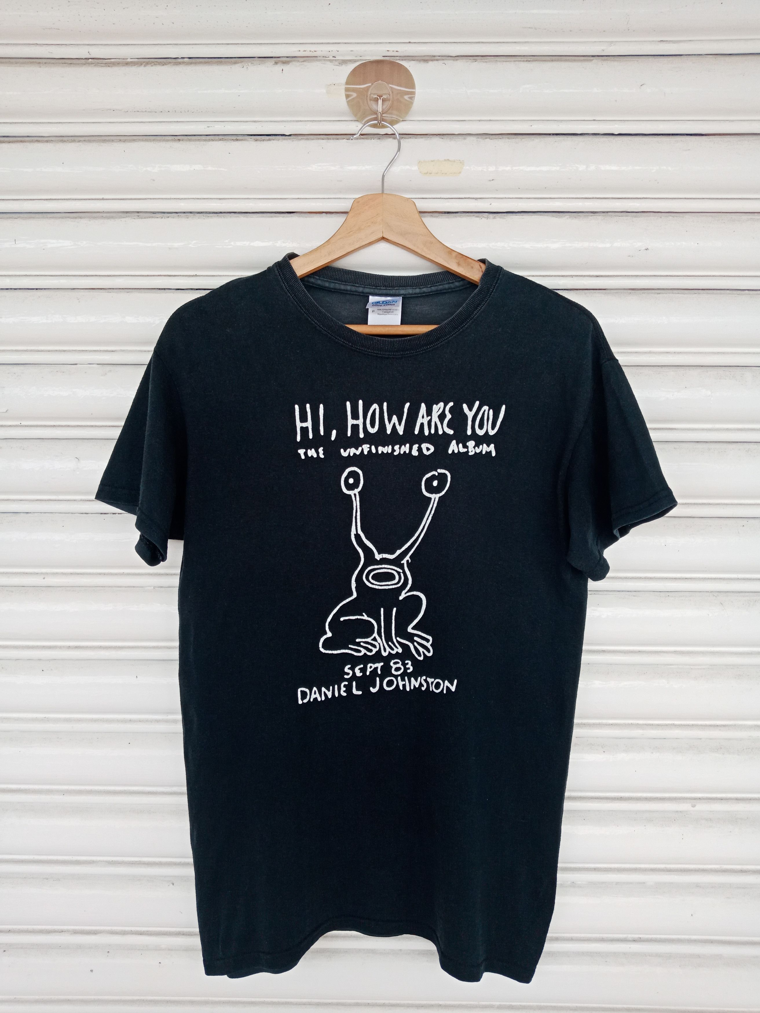 image of Archival Clothing x Kurt Cobain Y2K Daniel Johnston The Unfinished Album Nirvana in Black (Size Med