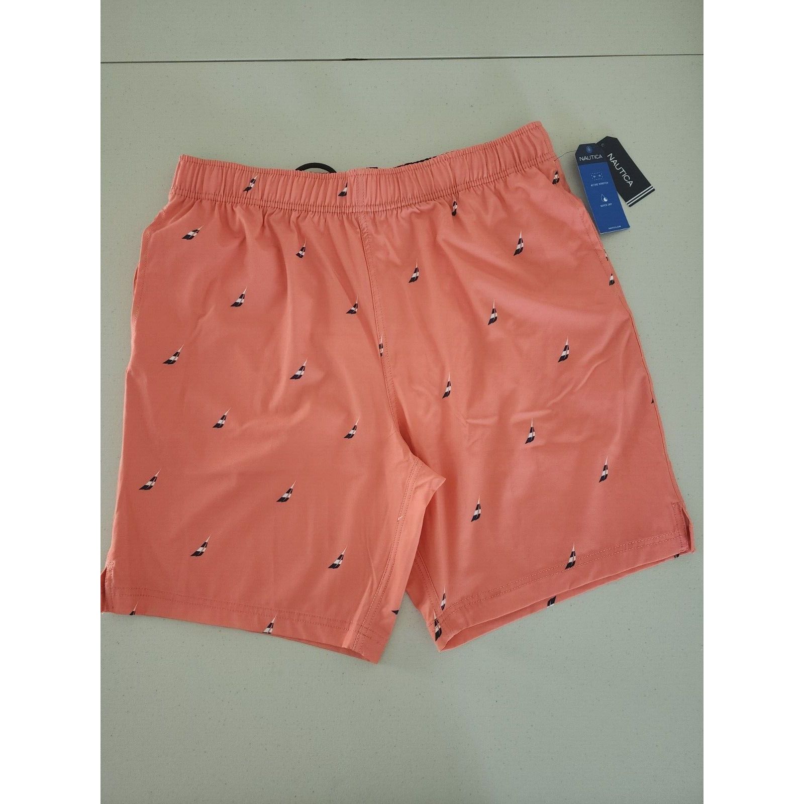Nautica Nautica Mens Quick Dry Swim Short 8.5" Orchid Pink sailboat Size US 34 / EU 50 - 2 Thumbnail
