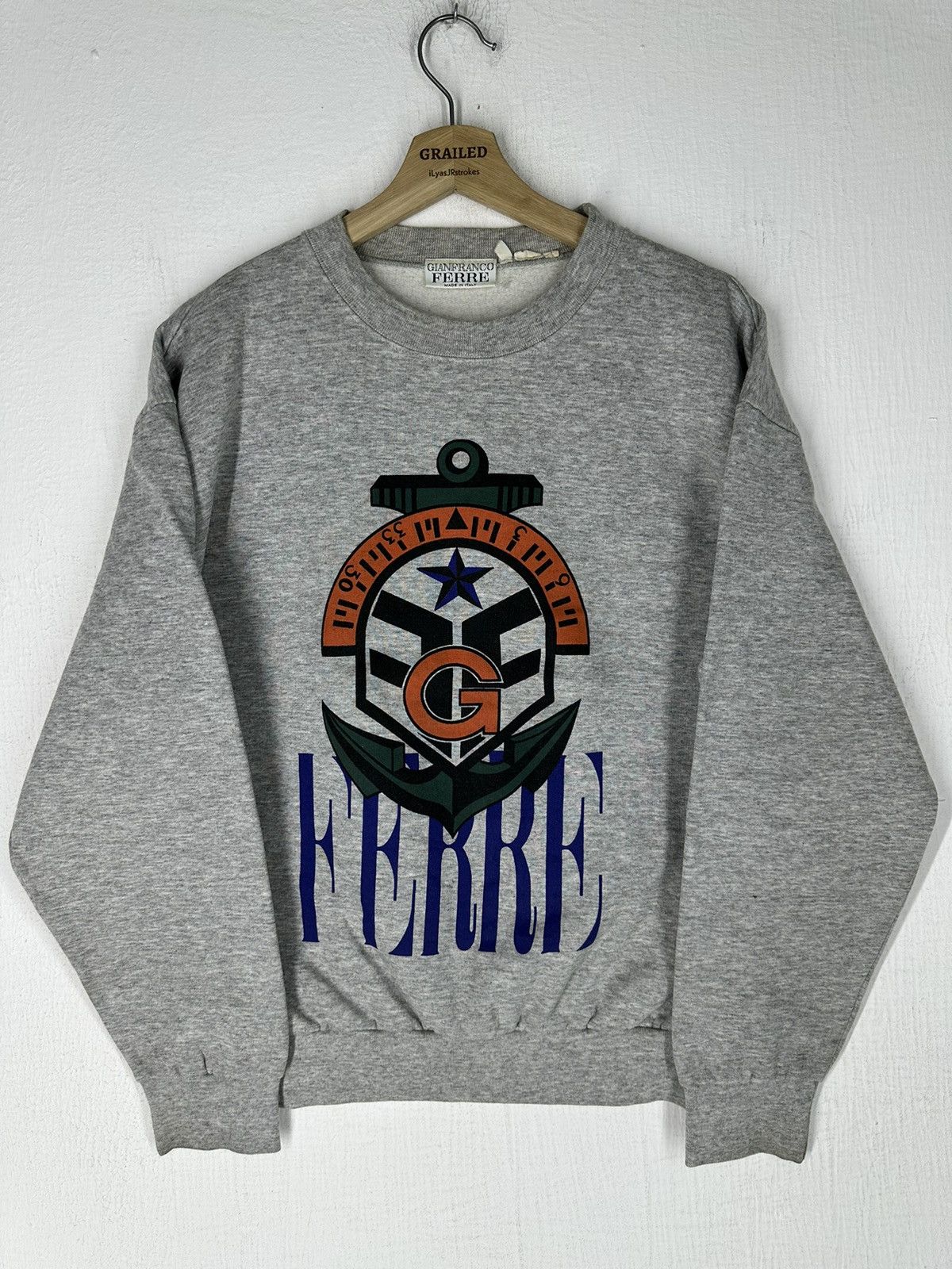 Gianfranco Ferre Vintage Gianfranco Ferre Big Print Logo Sweatshirt Size US M / EU 48-50 / 2 - 1 Thumbnail