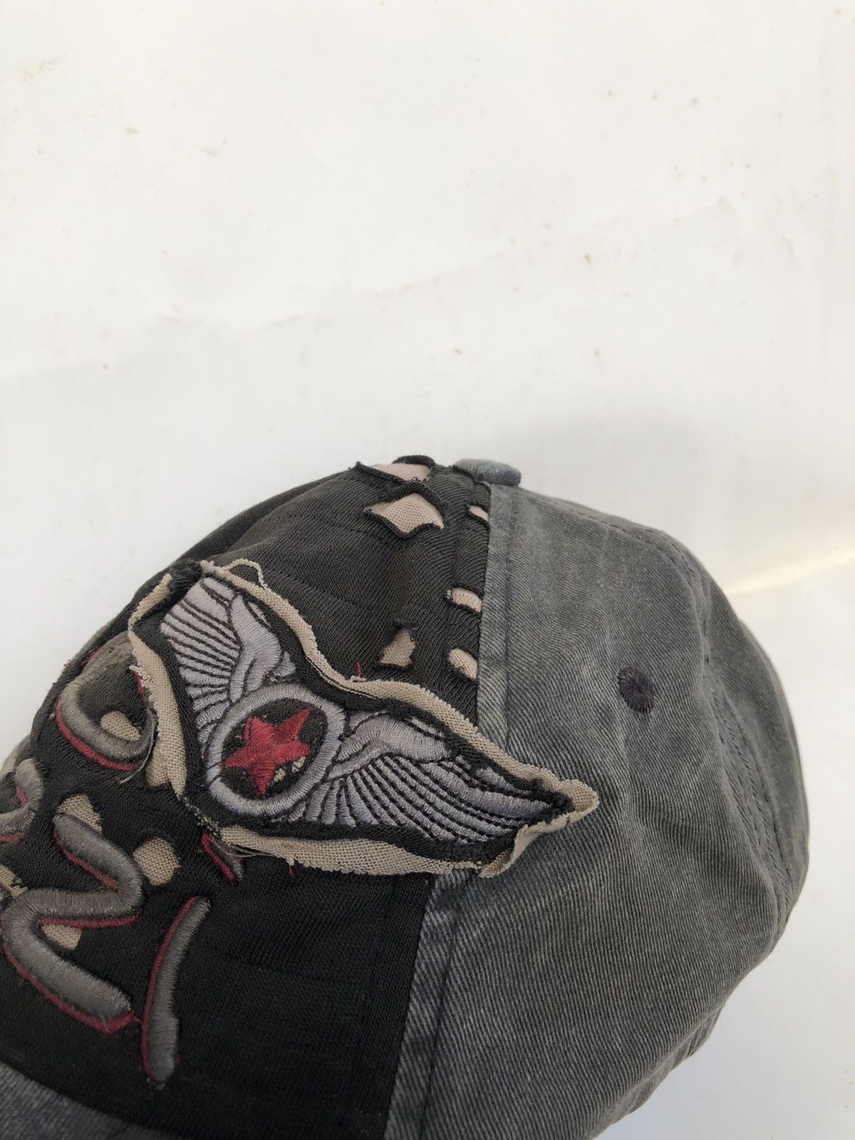 If Six Was Nine × Japanese Brand × Le Grande Bleu (L.G.B.) JAPANESE DISTRESSED POEM ANOVAZI PUNK CAP Size ONE SIZE - 5 Thumbnail