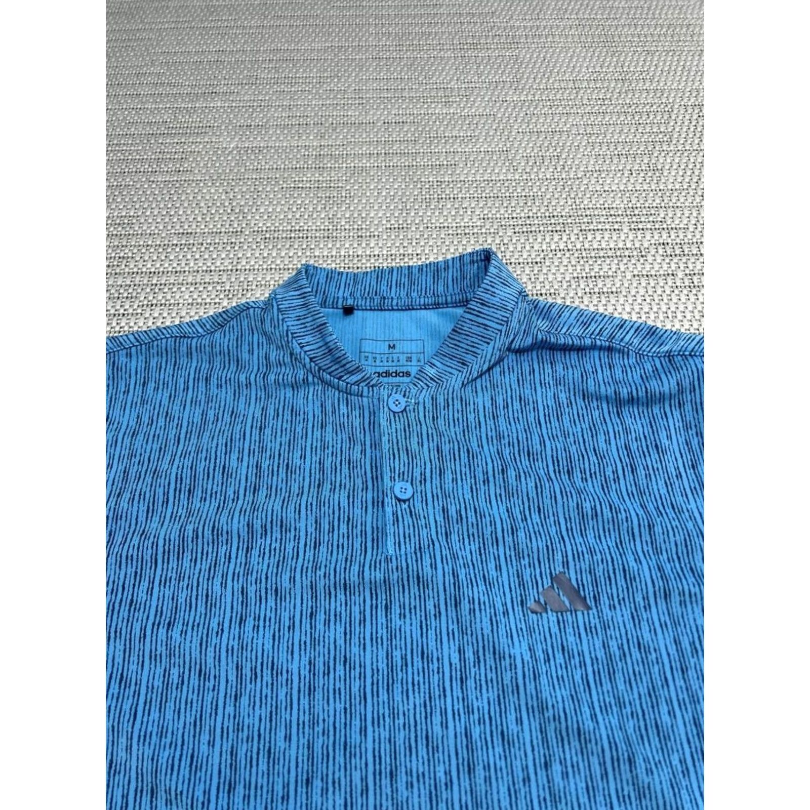 Adidas Adidas Ultimate365 Polo Shirt Mens Medium Blue Striped Performance Golf Shirt Size US M / EU 48-50 / 2 - 3 Thumbnail