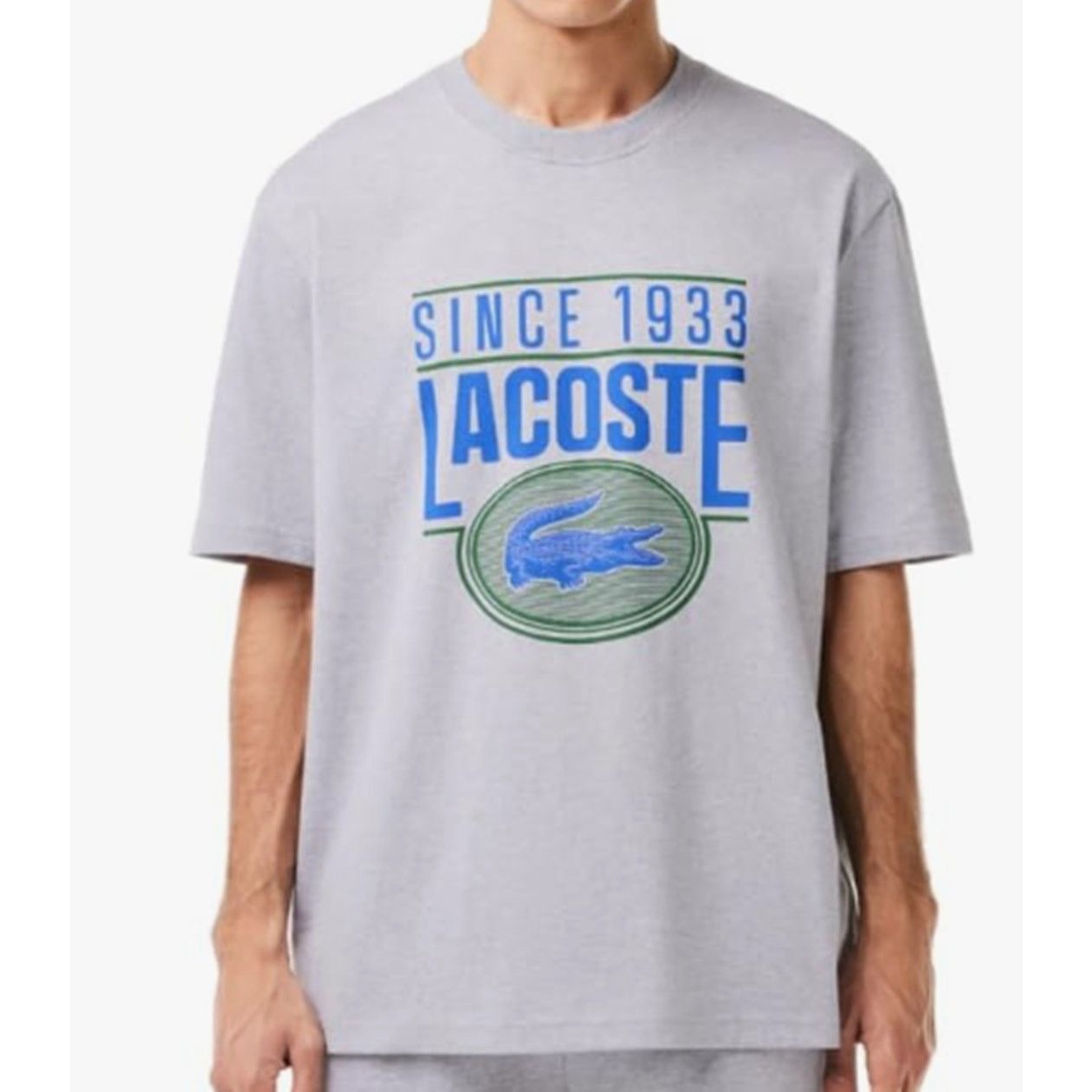 Lacoste Lacoste Men's Loose Fit Front Large Croc Graphic T-Shirt S Size US S / EU 44-46 / 1 - 3 Thumbnail