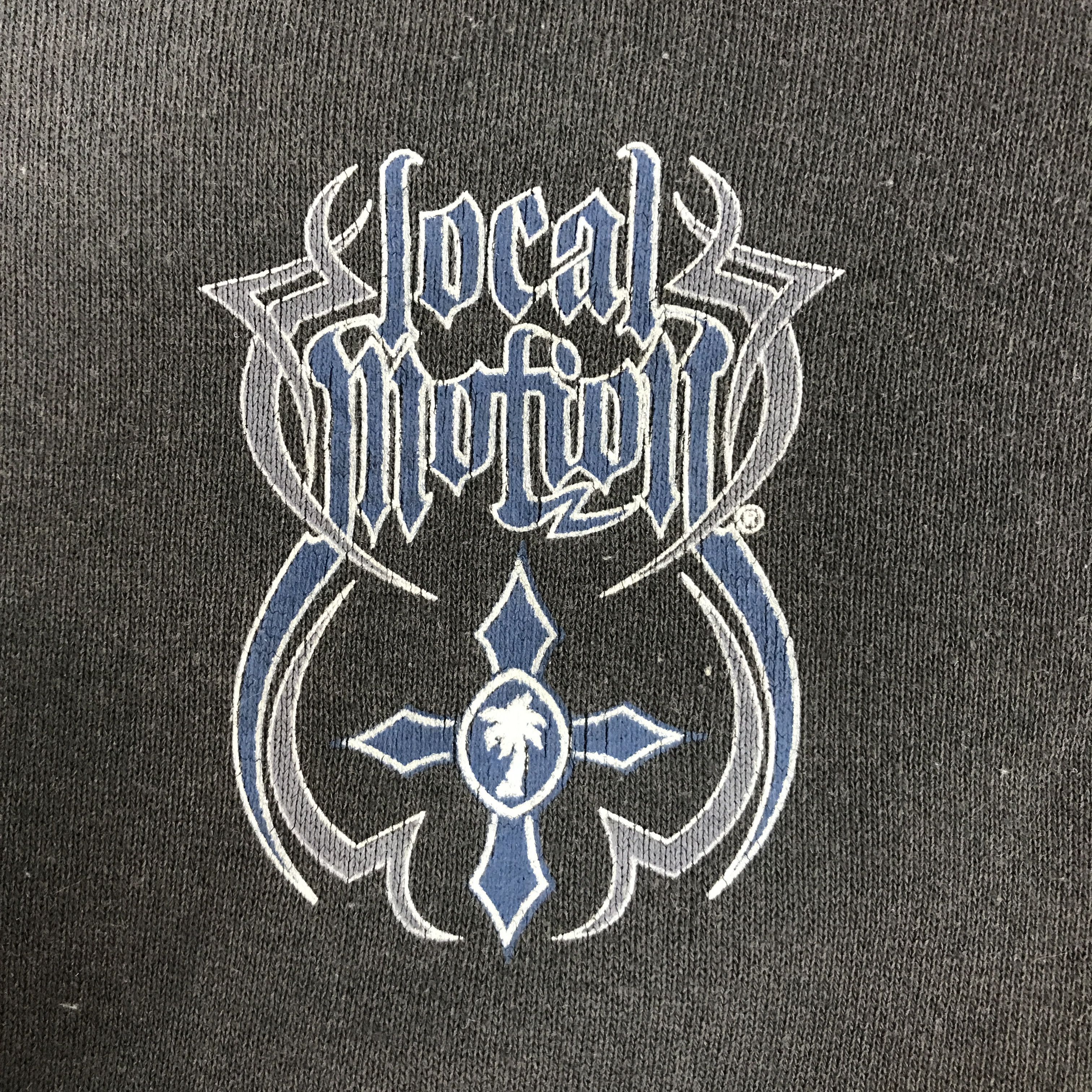 Japanese Brand Vtg local motion black faded style Sweatshirt Size US L / EU 52-54 / 3 - 11 Thumbnail